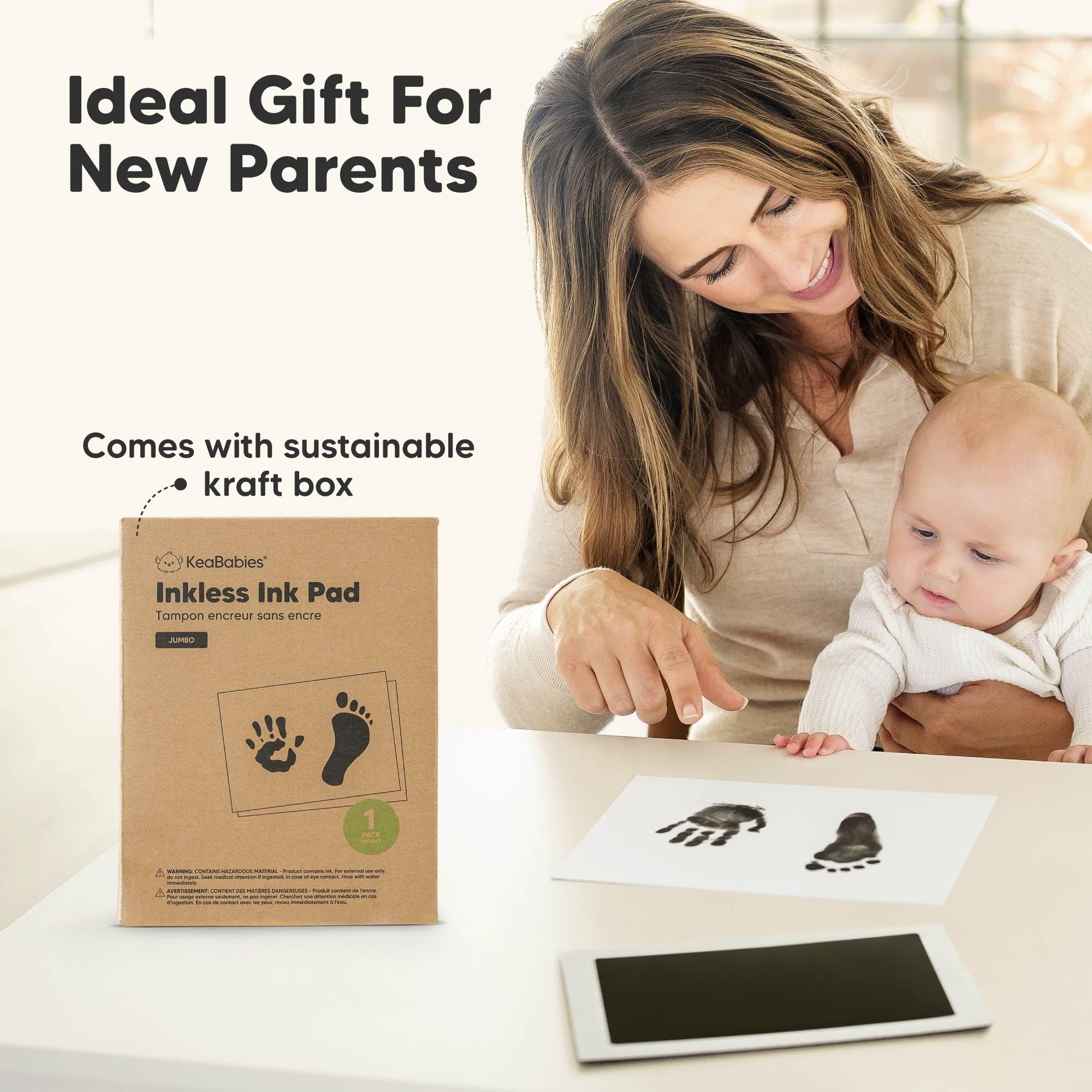 Gift-ready KeaBabies packaging for new moms