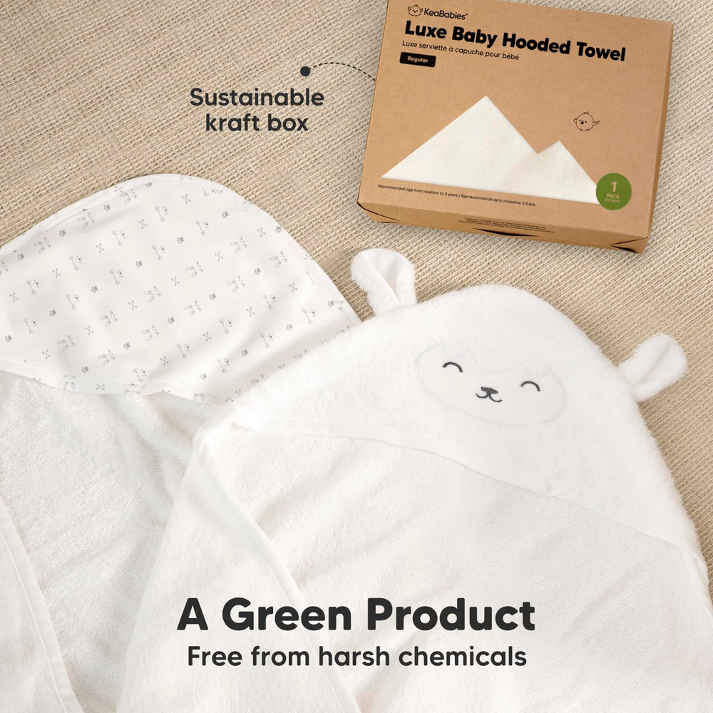 KeaBabies gift-ready towel in kraft box.