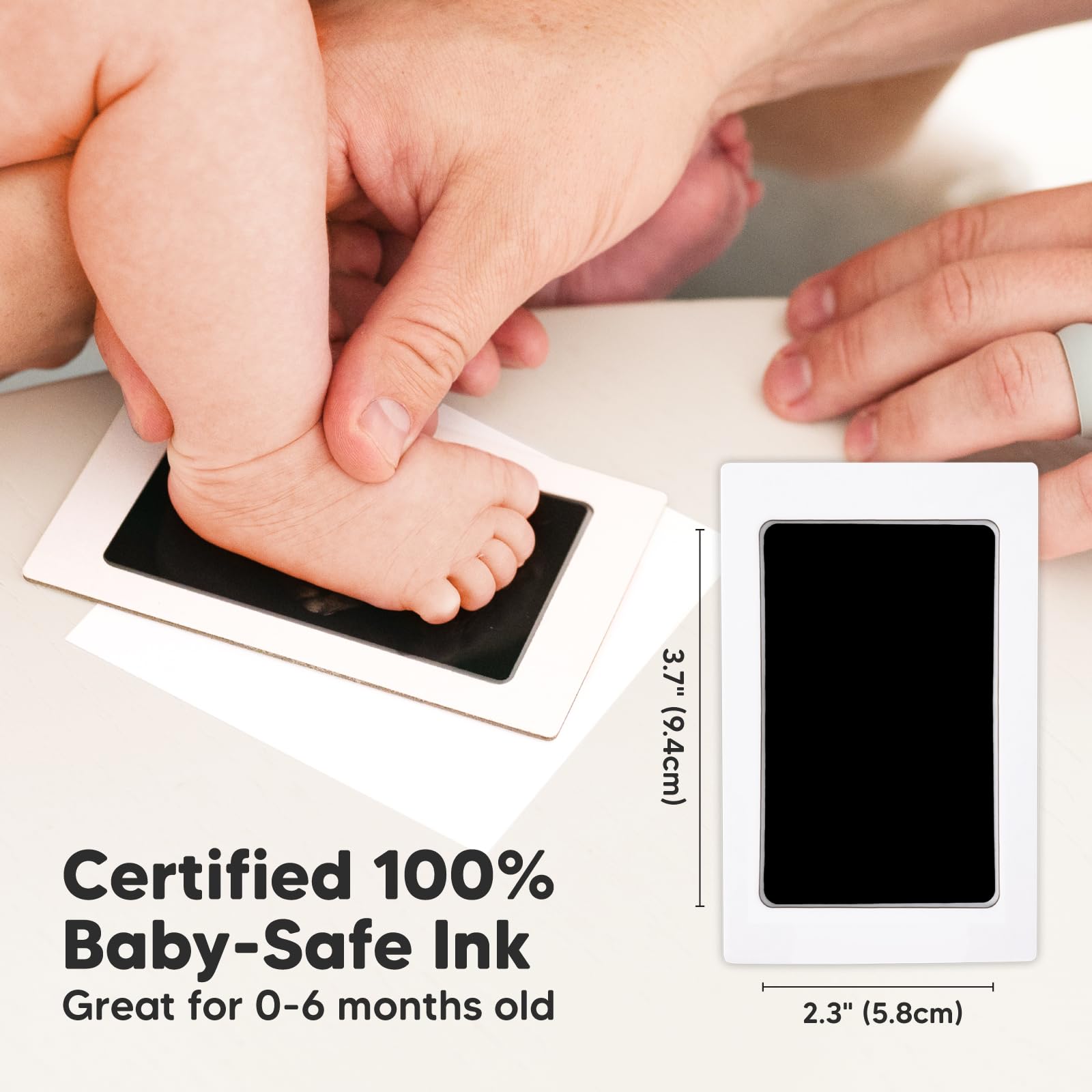 KeaBabies glass cover keepsake frame protects prints while adding a premium, clear lid.