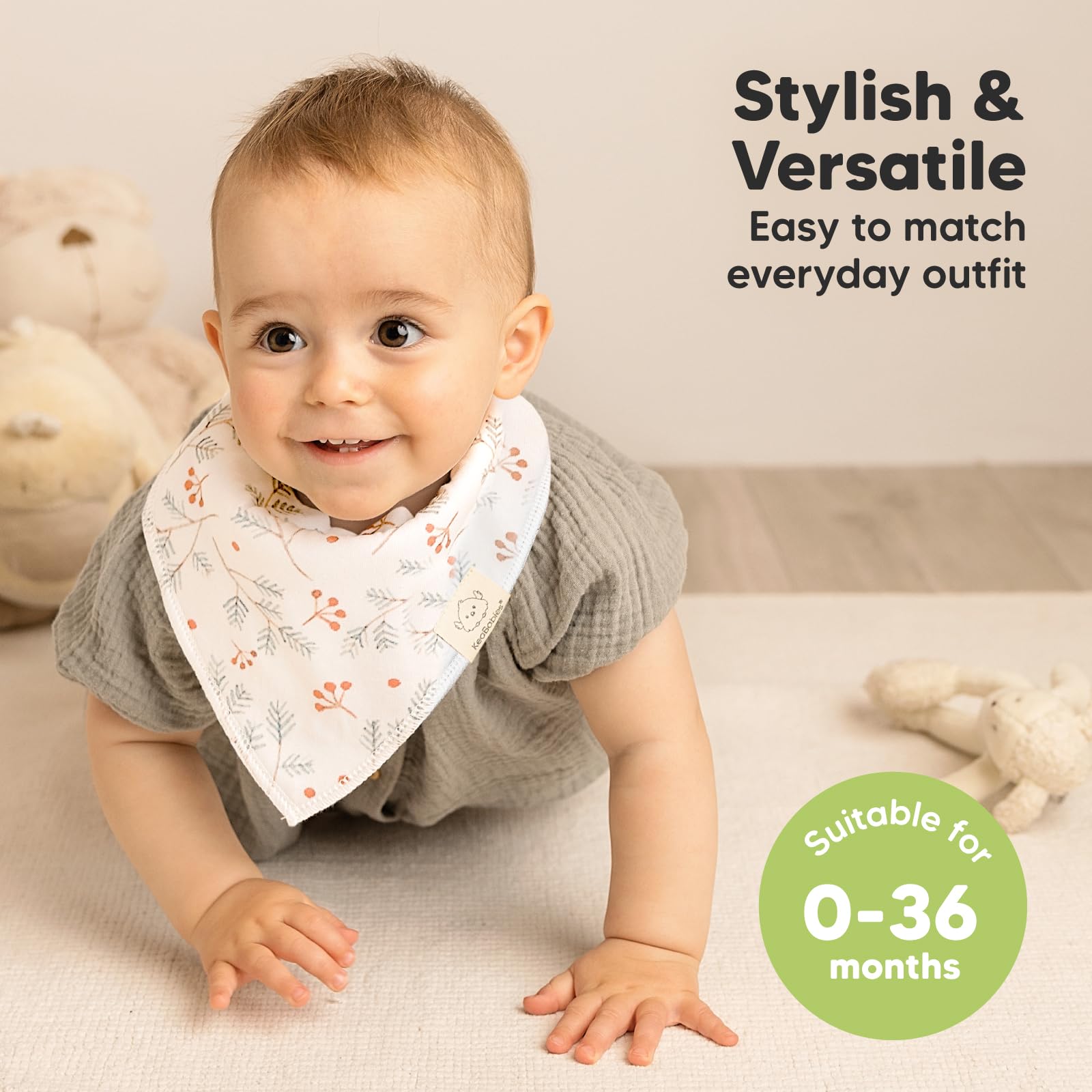 KeaBabies GOTS organic cotton outer with fleece backing provides breathable warmth