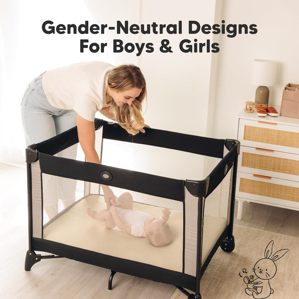 KeaBabies fits Graco playard mattresses 38 by 26 inches securely.