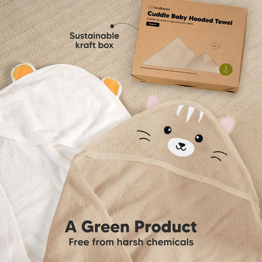KeaBabies towel grows with child from newborn to toddler