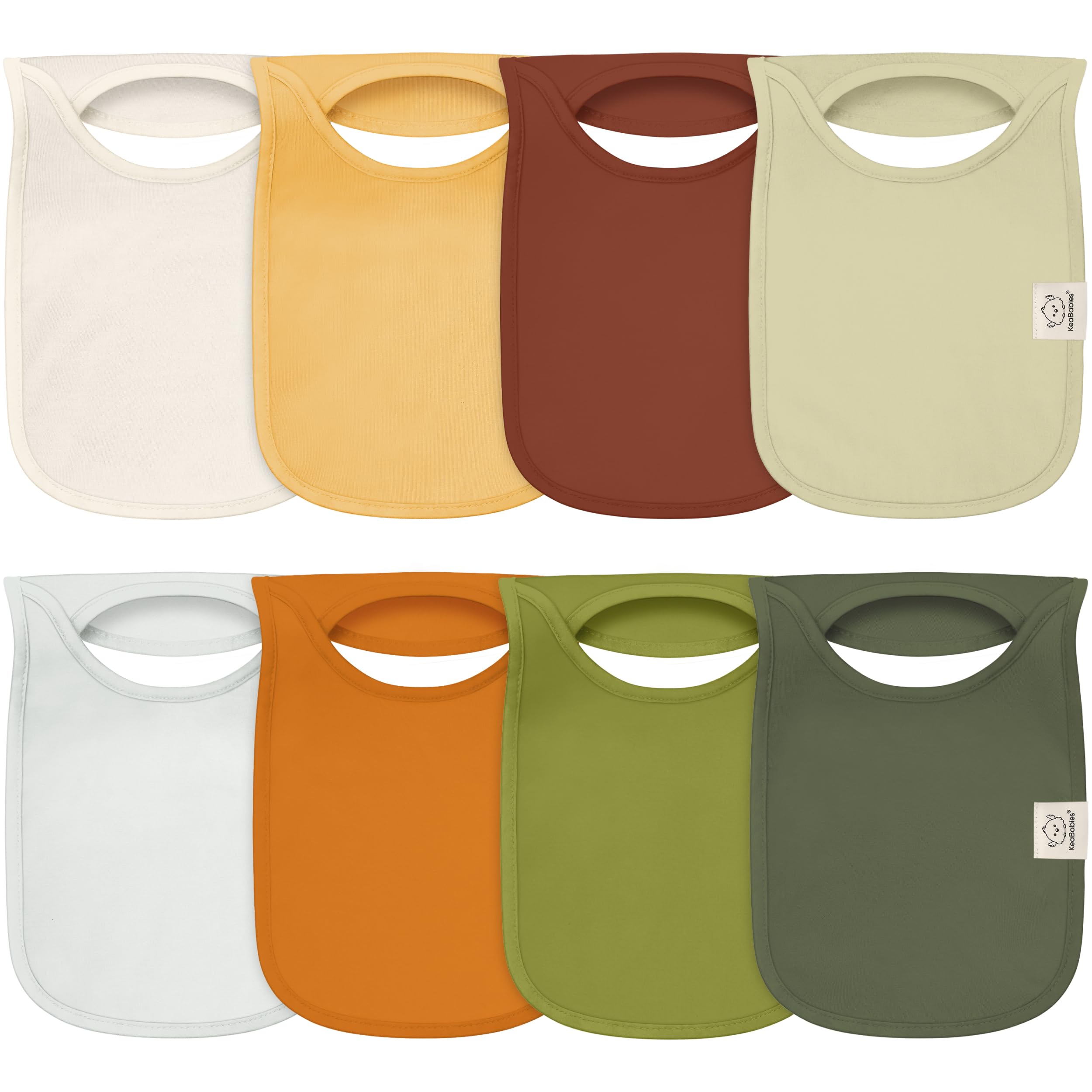 KeaBabies Hallo bib close-up fabric shows soft organic cotton and high absorbency.
