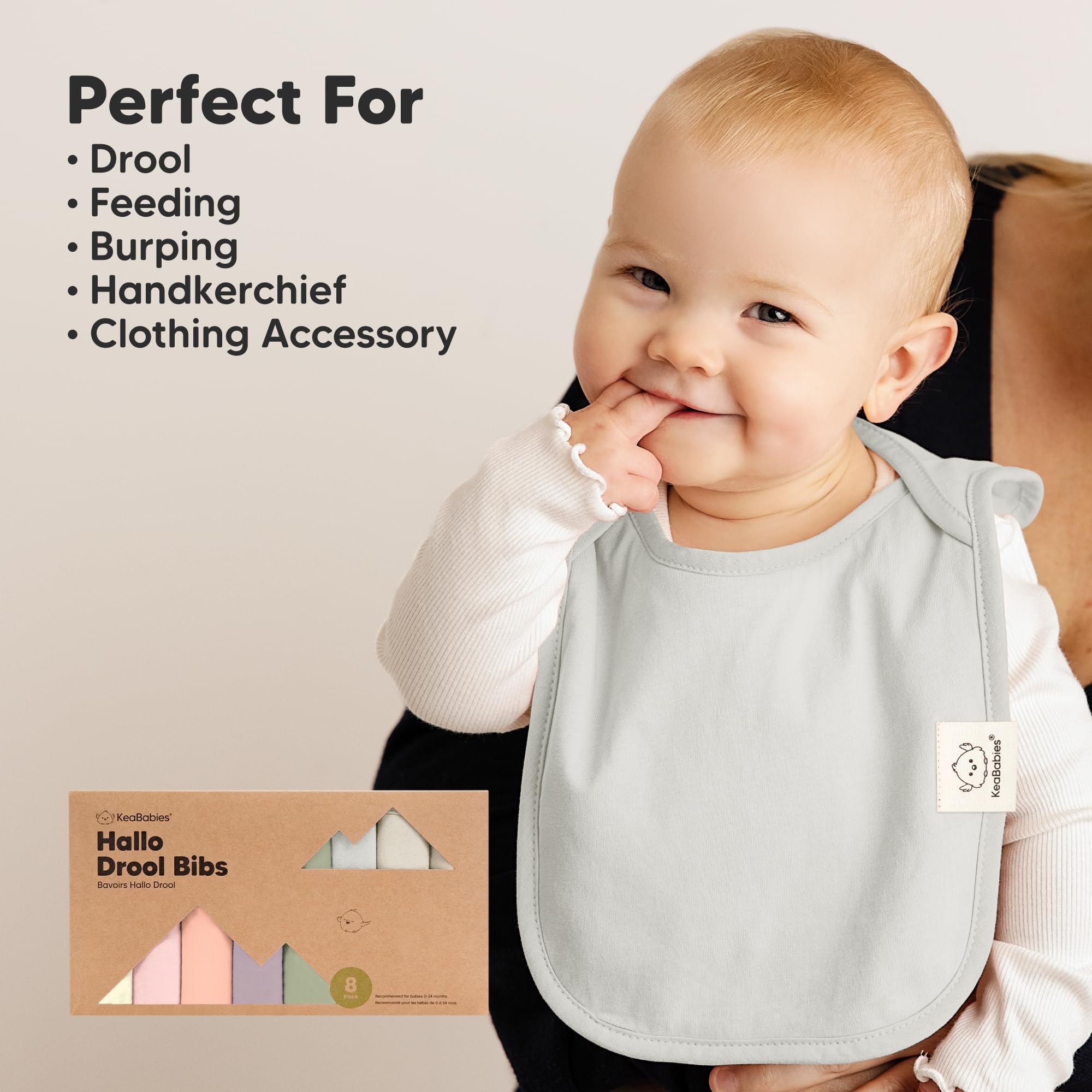 KeaBabies Hallo bib gift-ready box for new parents