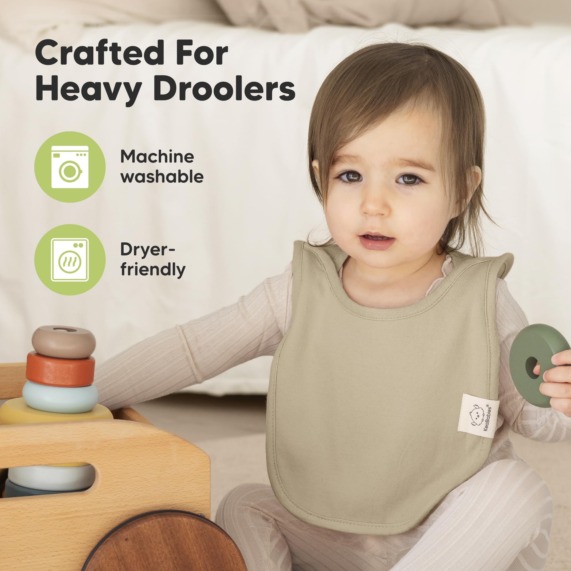 KeaBabies Hallo bib gift-ready box framing a newborn essential gift.