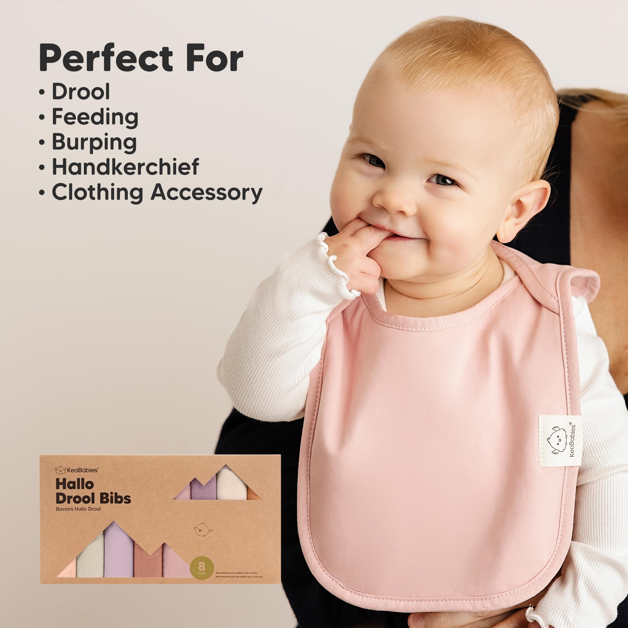 KeaBabies Hallo Bib gift-ready kraft box packaging