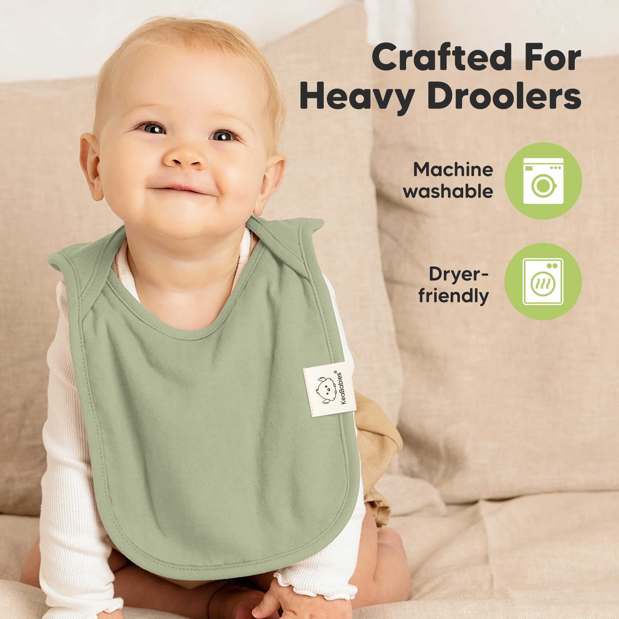 KeaBabies Hallo bibs are GOTS-certified for trusted materials