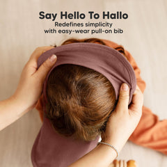 KeaBabies Hallo Bib mauve color adds cute, versatile style
