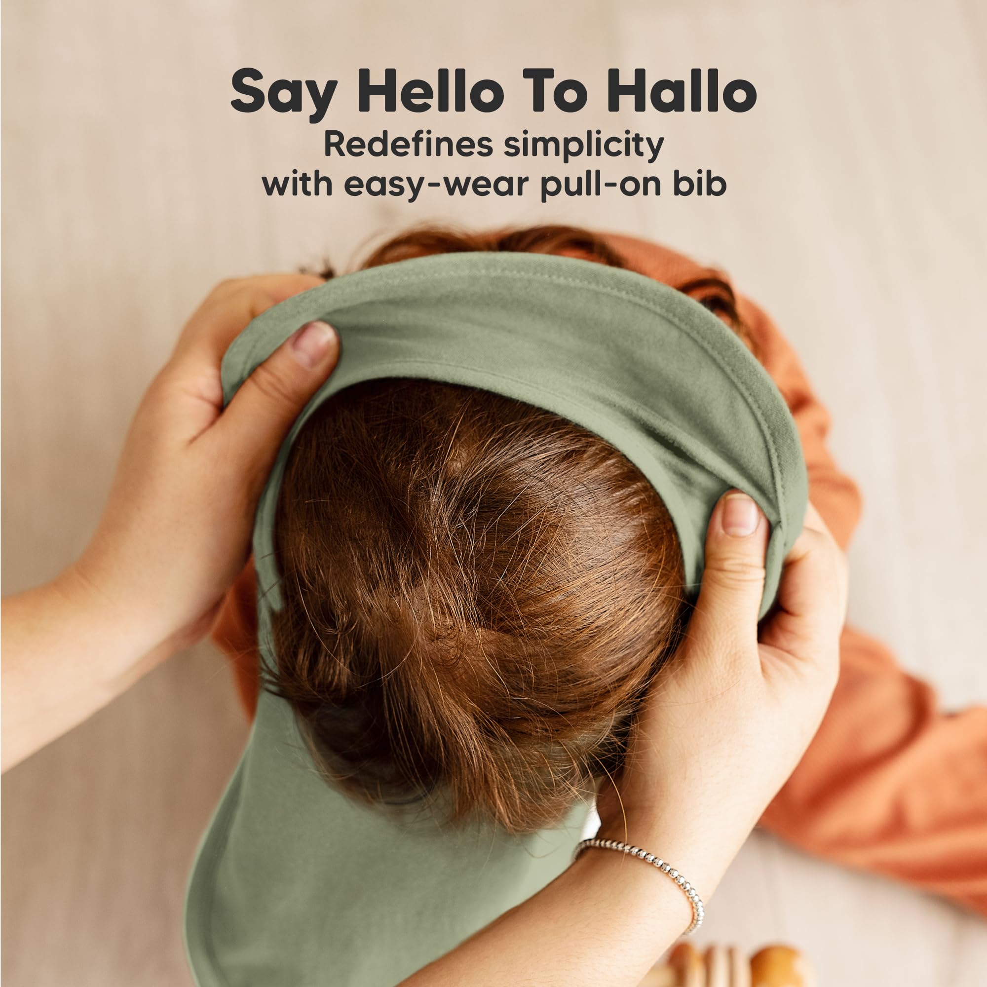 KeaBabies Hallo bib with no snaps for effortless dressing