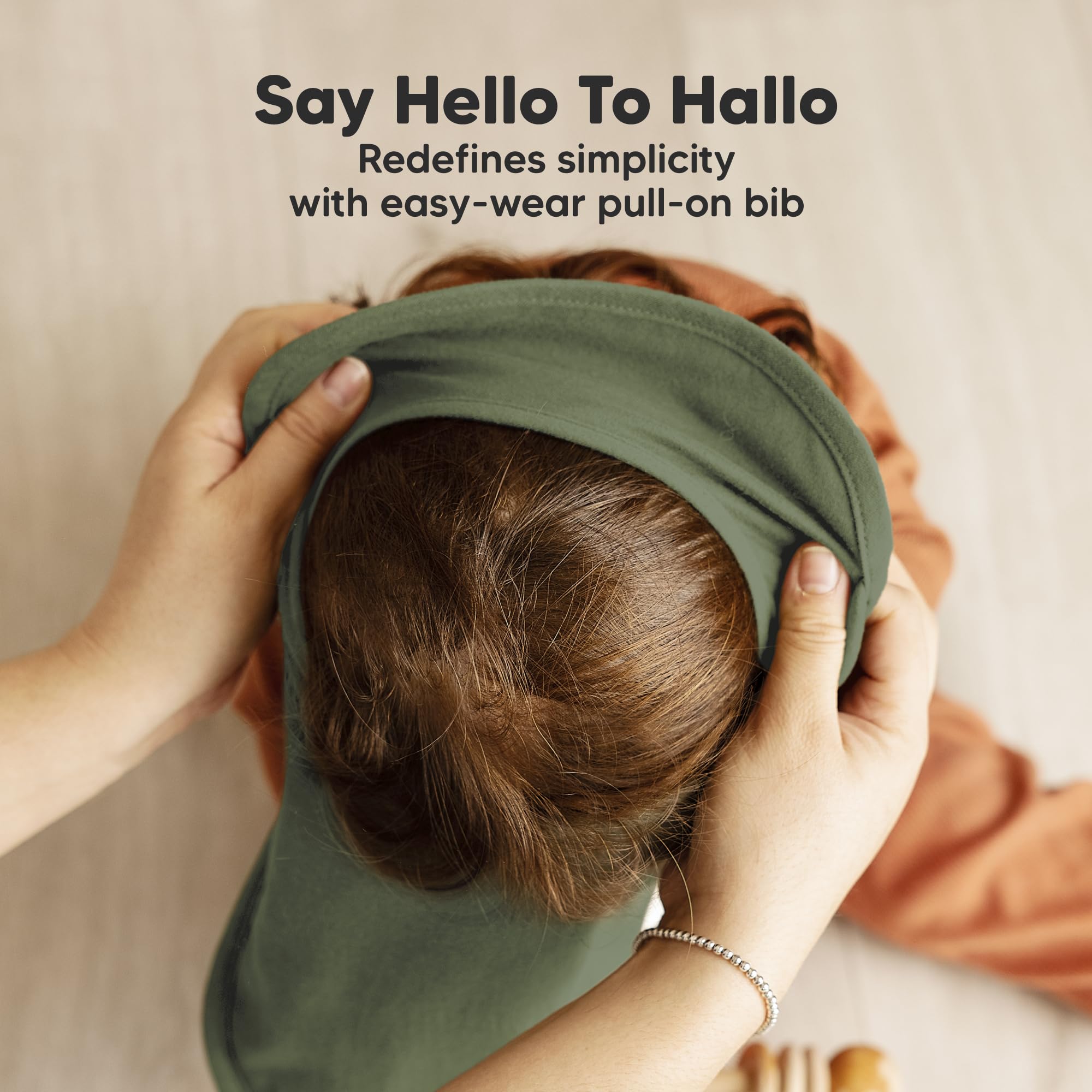 KeaBabies Hallo bib close-up organic cotton highlighting skin-friendly comfort.