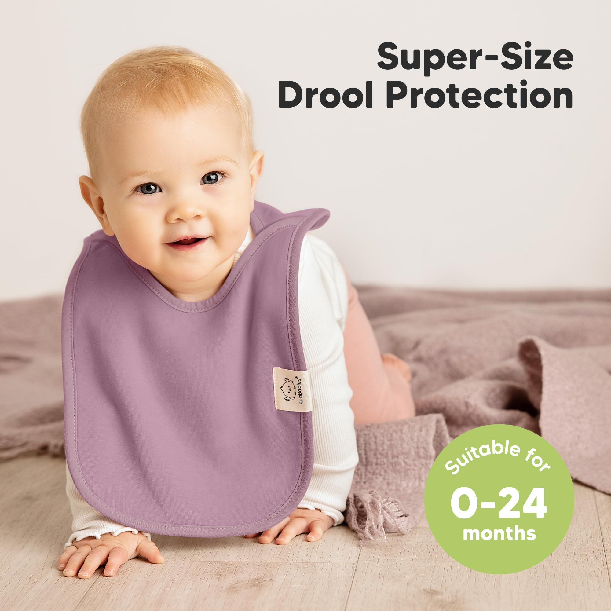 KeaBabies Hallo Bib organic cotton fabric gentle on skin