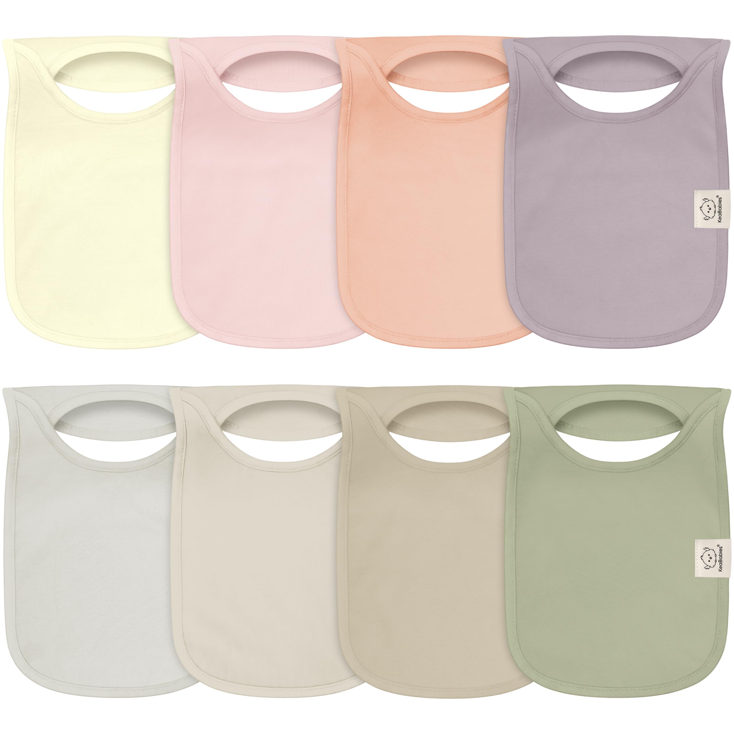 KeaBabies Hallo bib in soft cotton boosts gentle skin comfort and drool control