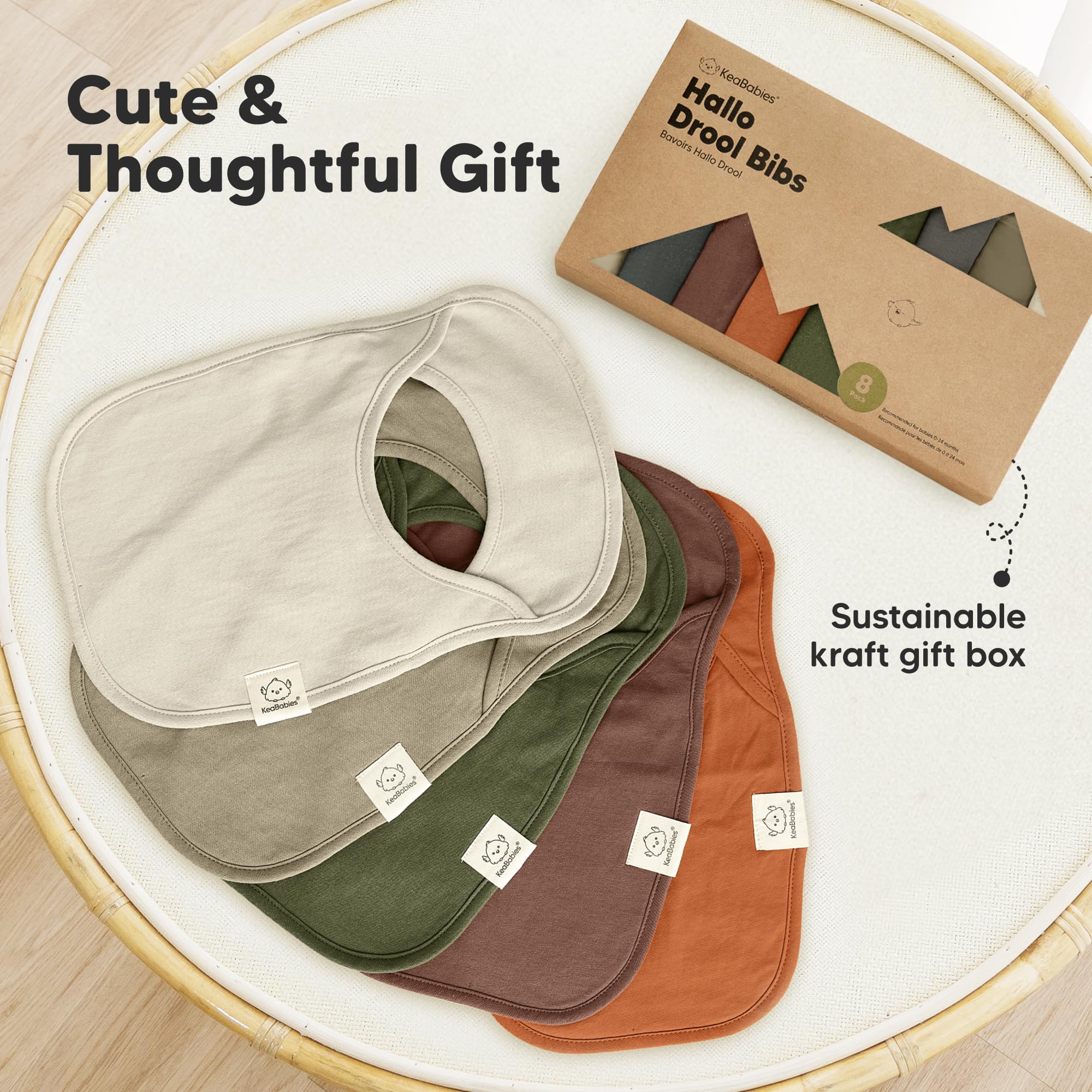 KeaBabies Hallo bib stain-resistant look for long-lasting wear.