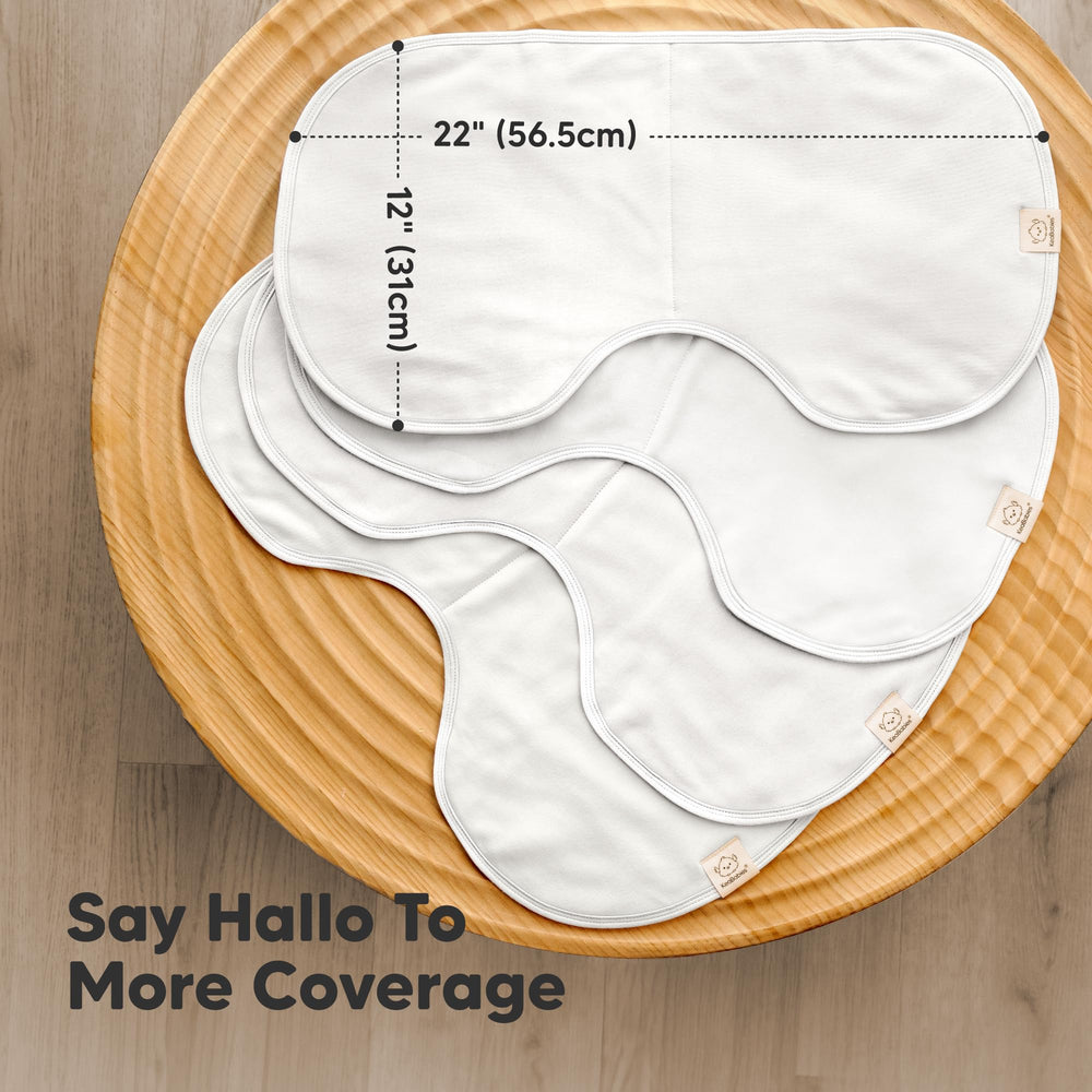 KeaBabies Hallo Burp Cloths three-layer absorbent fabric core.