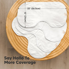 KeaBabies Hallo Burp Cloths three-layer absorbent fabric core.