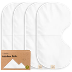 KeaBabies Hallo Burp Cloths curved coverage for shoulder protection.