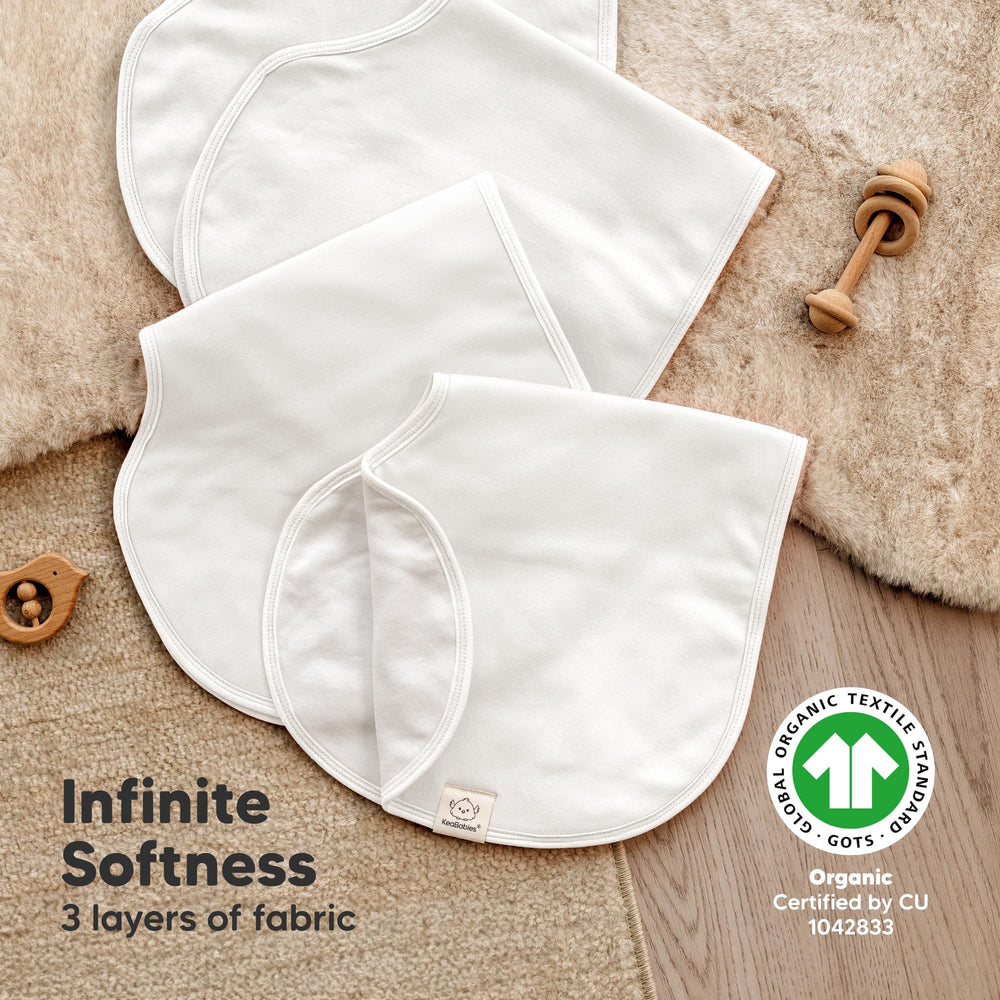 KeaBabies Hallo Burp Cloths come in a gift-ready box.