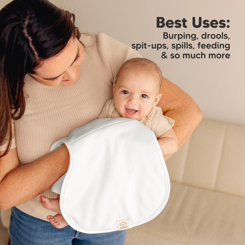 KeaBabies Hallo Burp Cloths machine washable and dryer-friendly.