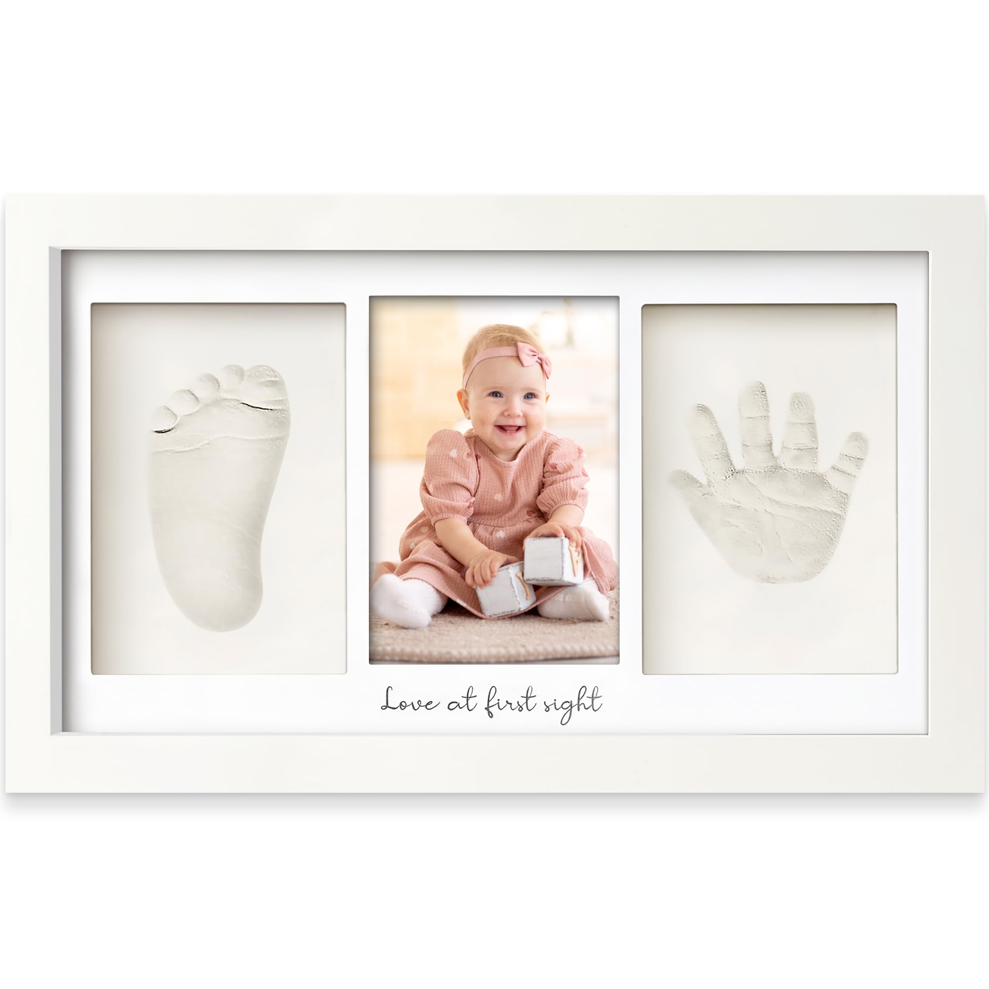 KeaBabies handprint frame with framed baby handprint for nursery decor