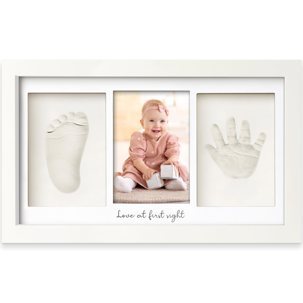 KeaBabies handprint frame with framed baby handprint for nursery decor