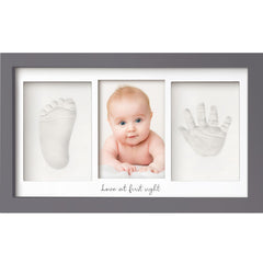 KeaBabies handprint frame in wood with glass showcases precious baby memories.