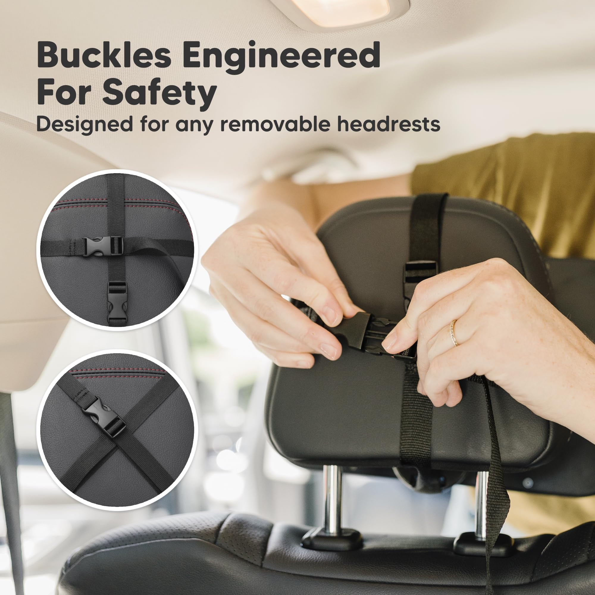 KeaBabies easy-install mirror fits cars with removable headrests
