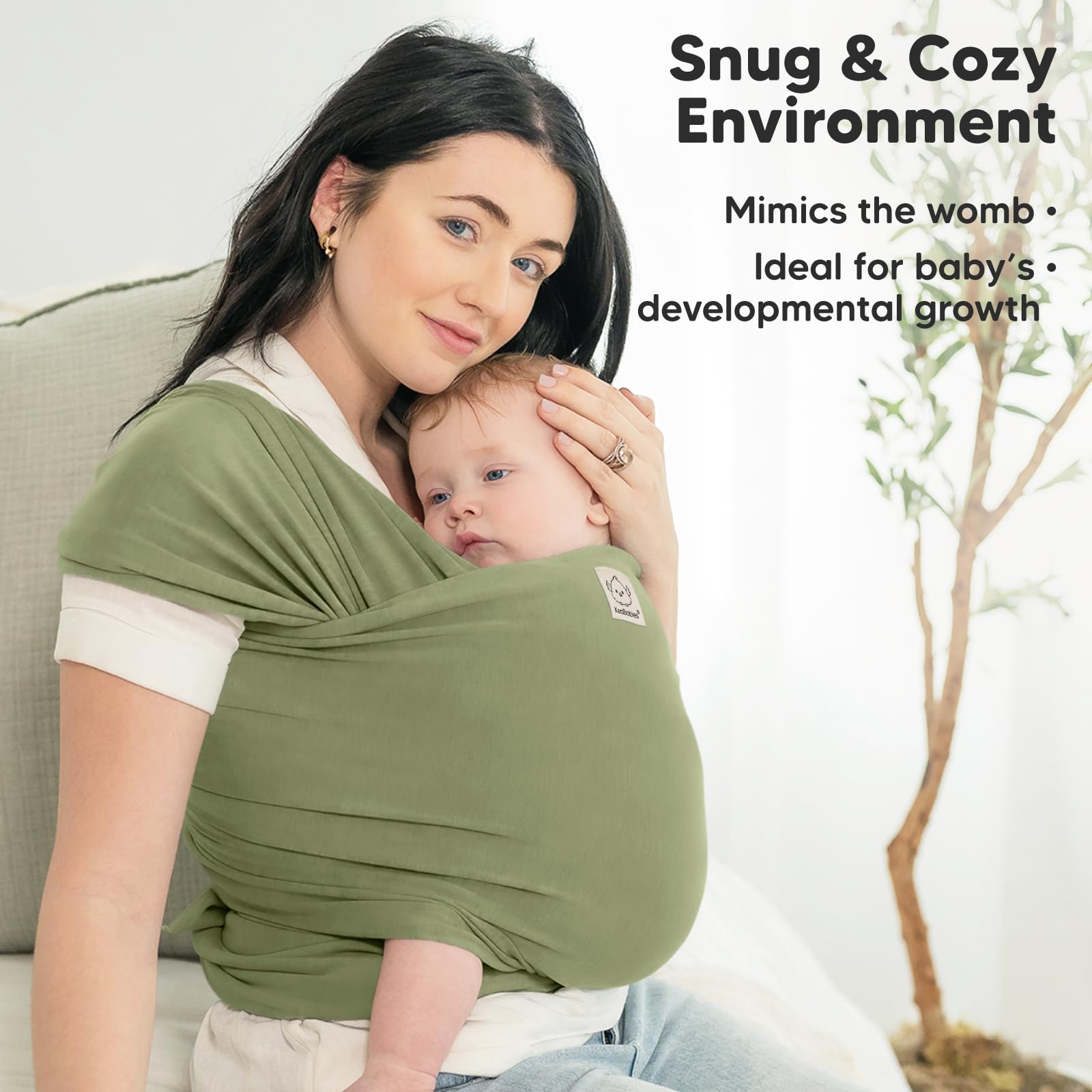 KeaBabies hip-friendly wrap promotes healthy hip positioning for growing babies.