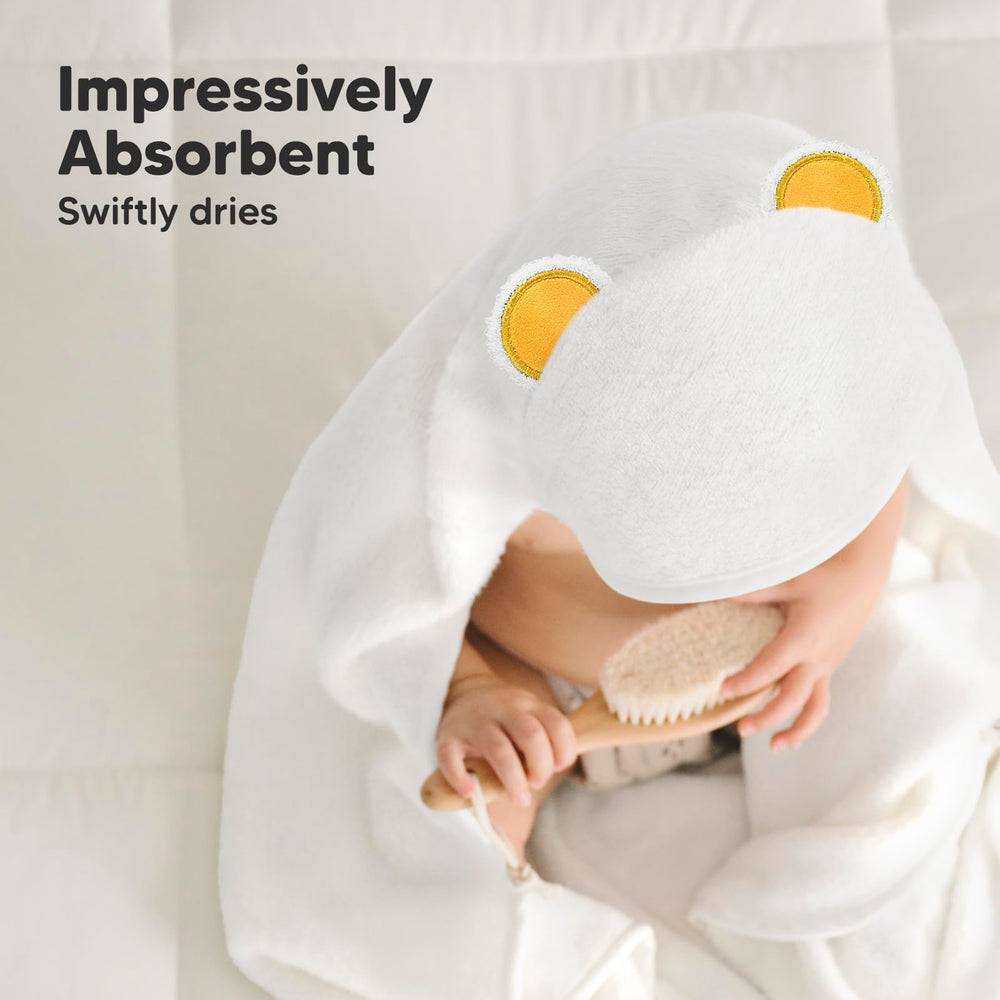 KeaBabies soft bamboo fibers provide gentle, skin-friendly drying