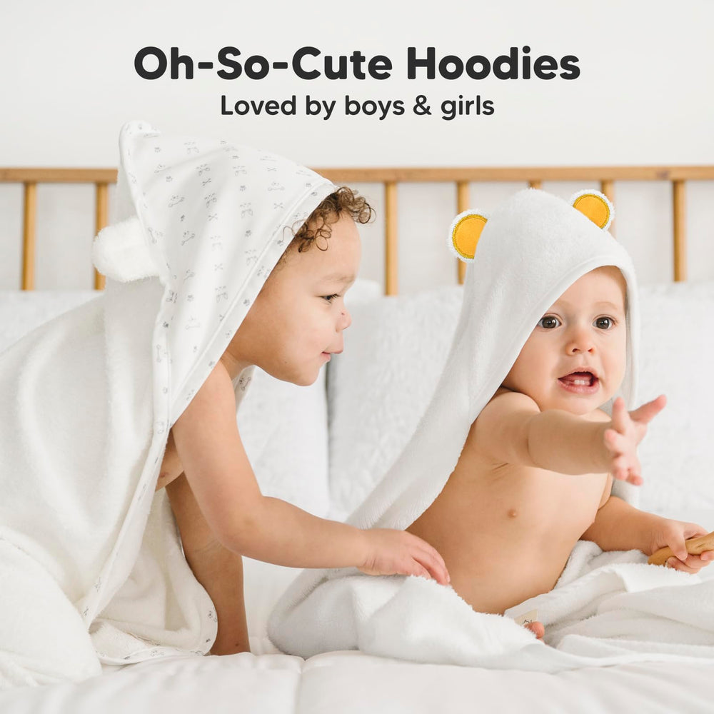 KeaBabies bear towel grows with child for cozy drying