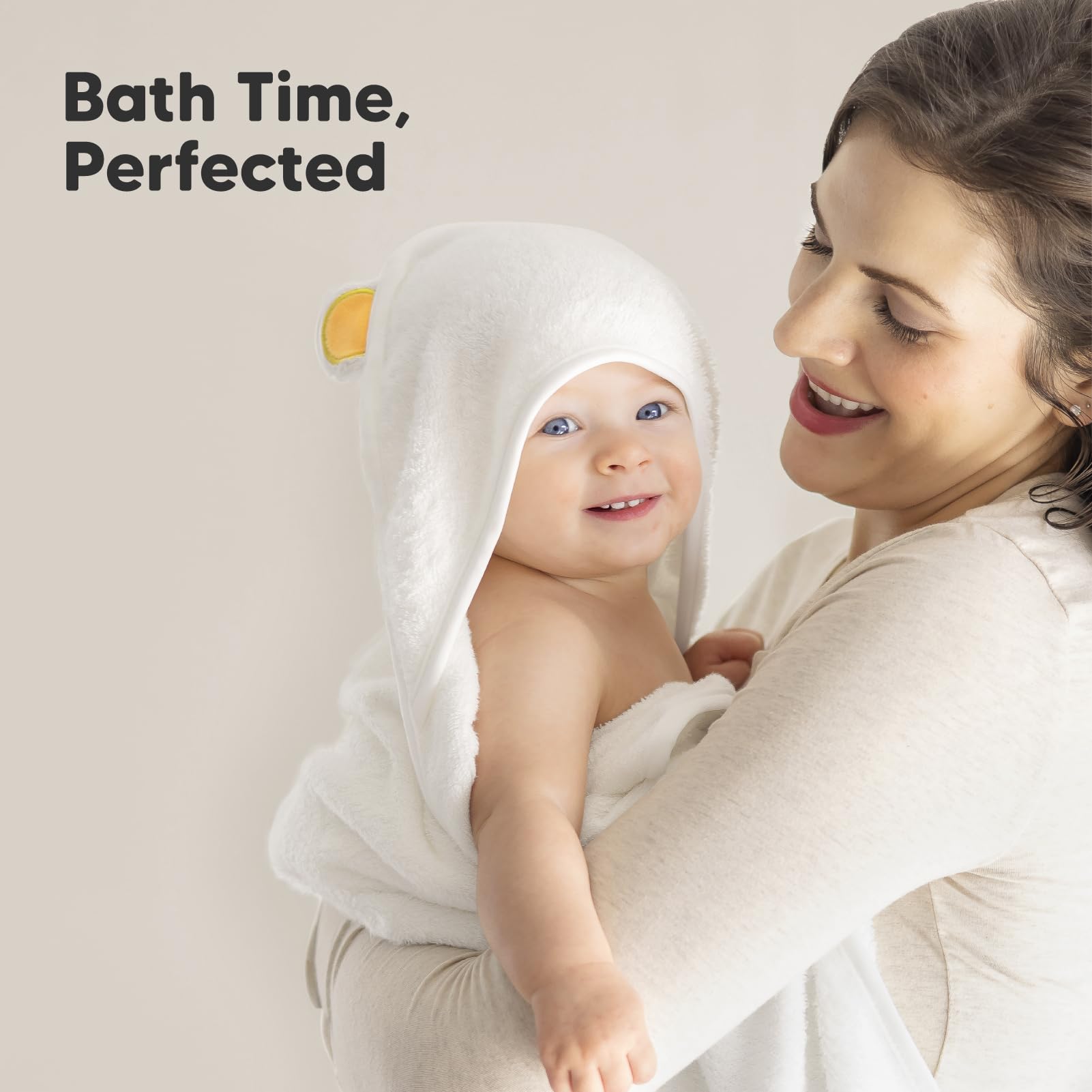 KeaBabies bear towel dries quickly, keeping baby comfortable