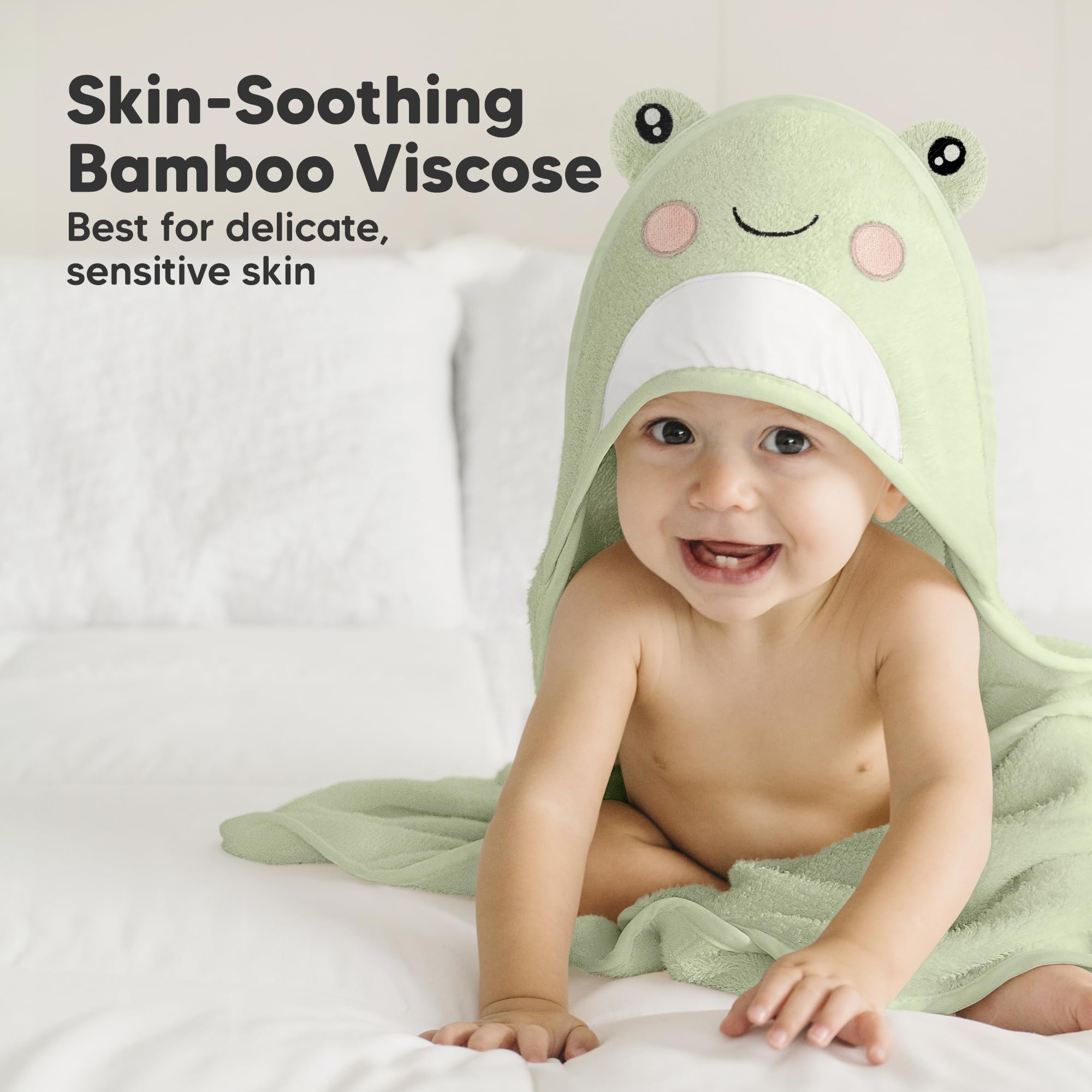 KeaBabies hooded towel with 500 GSM thickness feels ultra-soft and plush