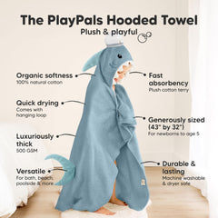 KeaBabies hooded towel with animal hood adds playful drying
