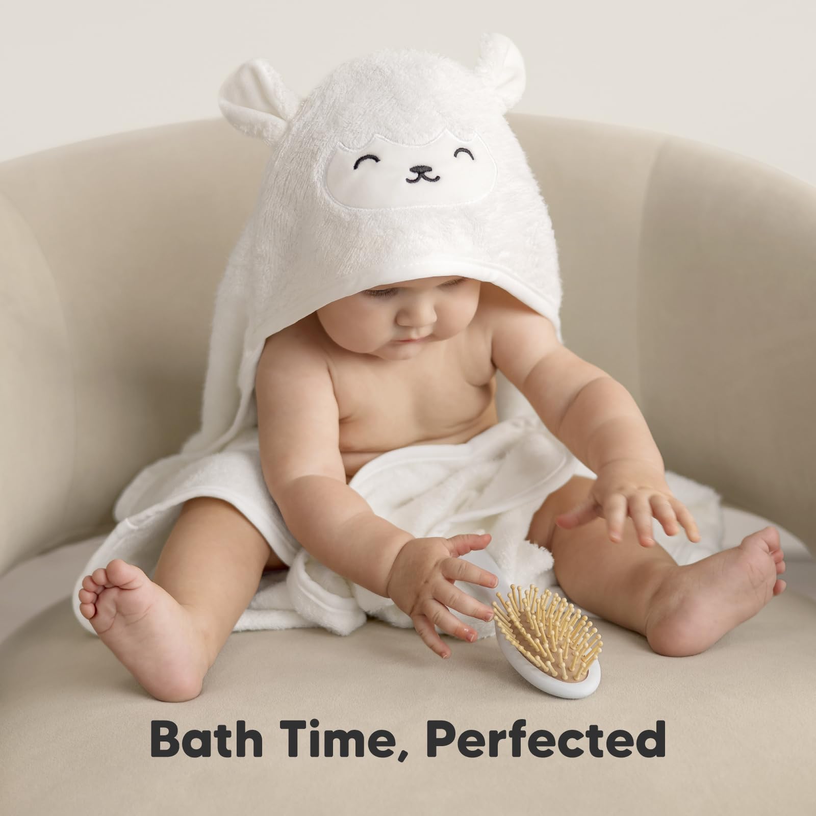 KeaBabies hooded towel close-up texture highlights quality and care