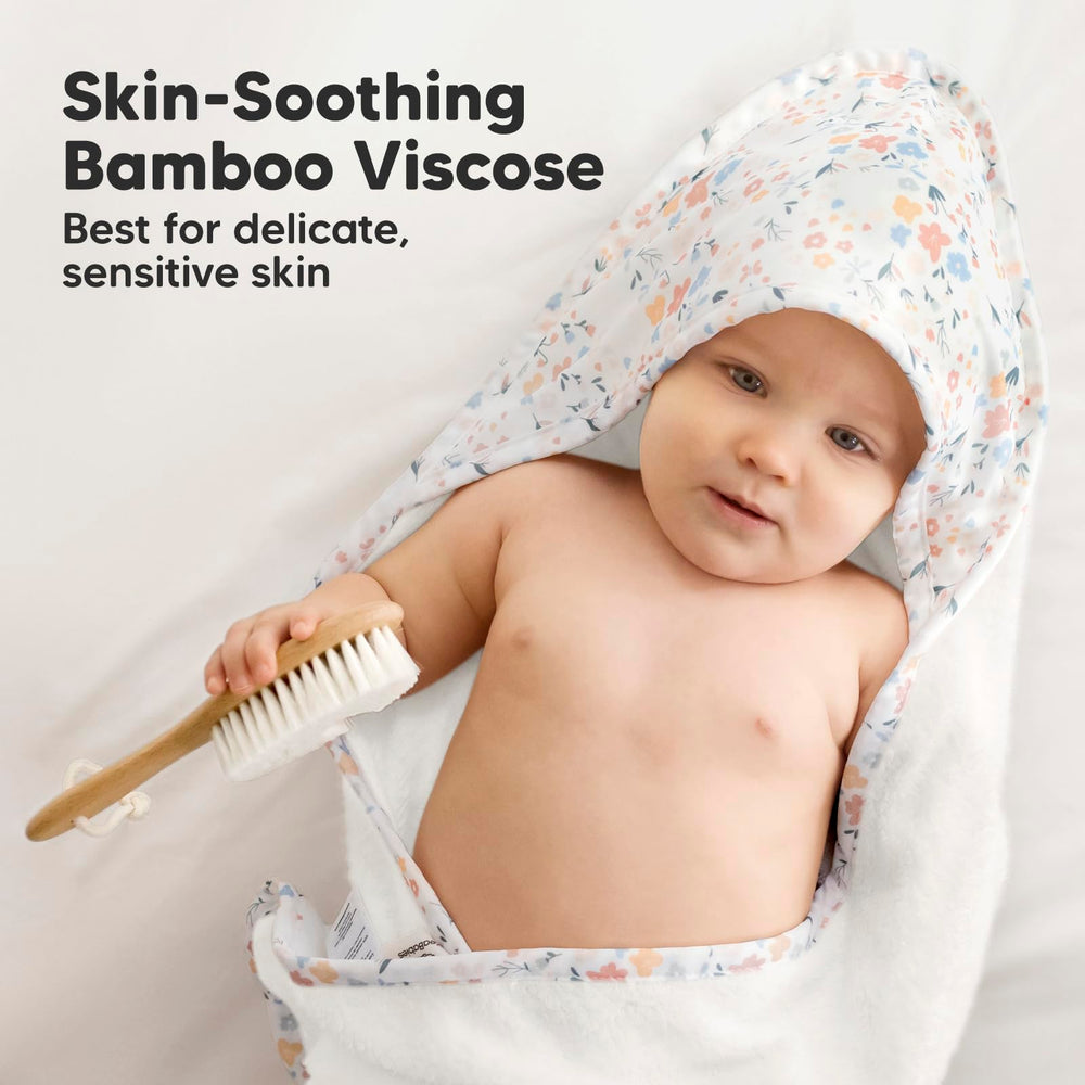 KeaBabies towel, 500gsm, extra thick and plush for cozy drying.