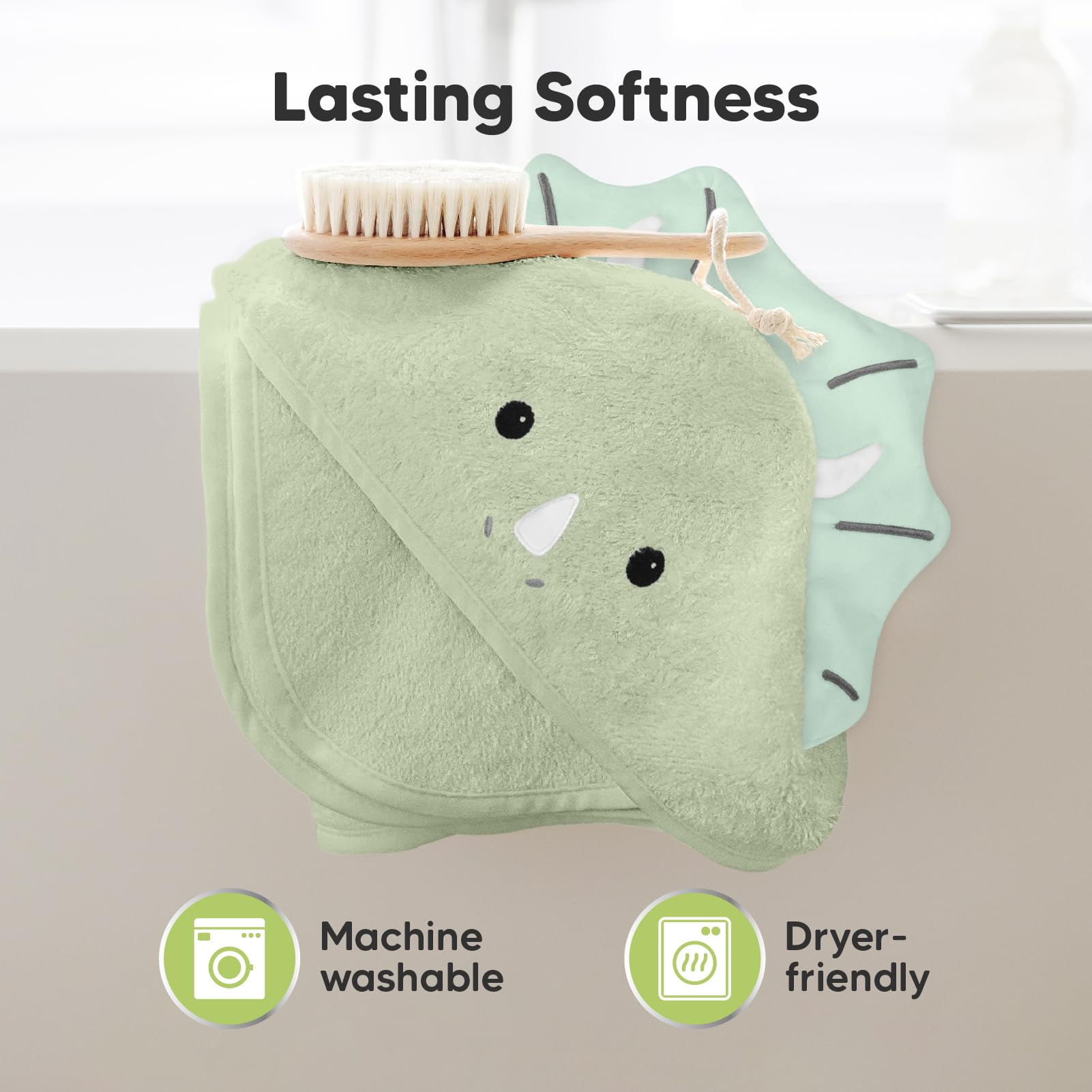 Keababies hooded towel gentle on sensitive skin.