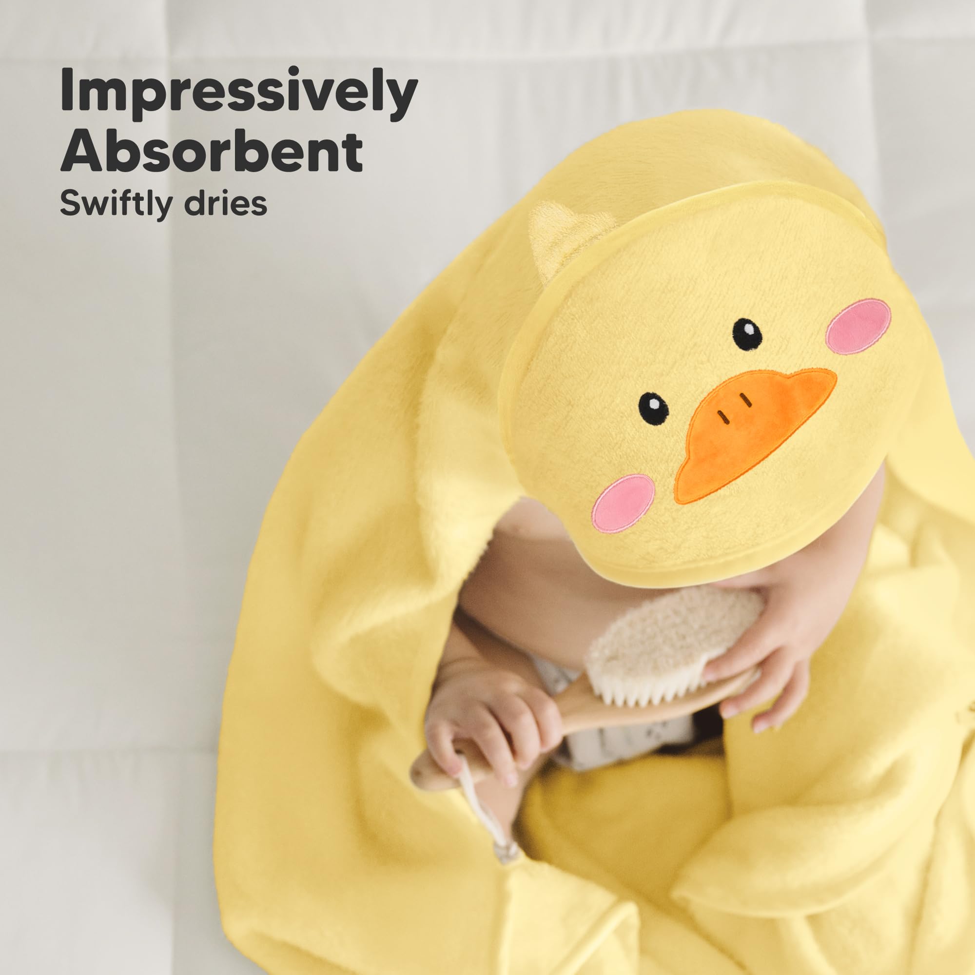 KeaBabies bamboo fabric gentle on sensitive skin during daily baths.