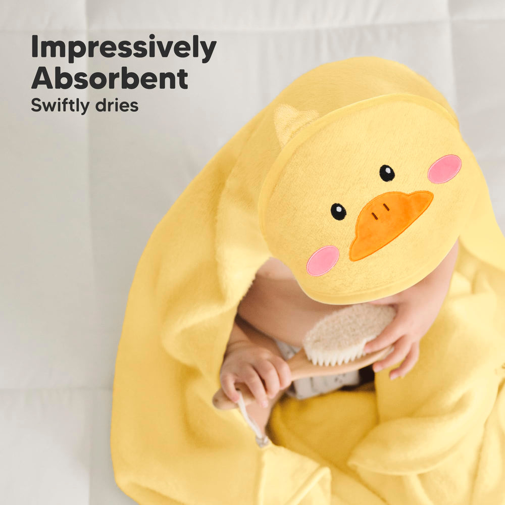 KeaBabies bamboo fabric gentle on sensitive skin during daily baths.