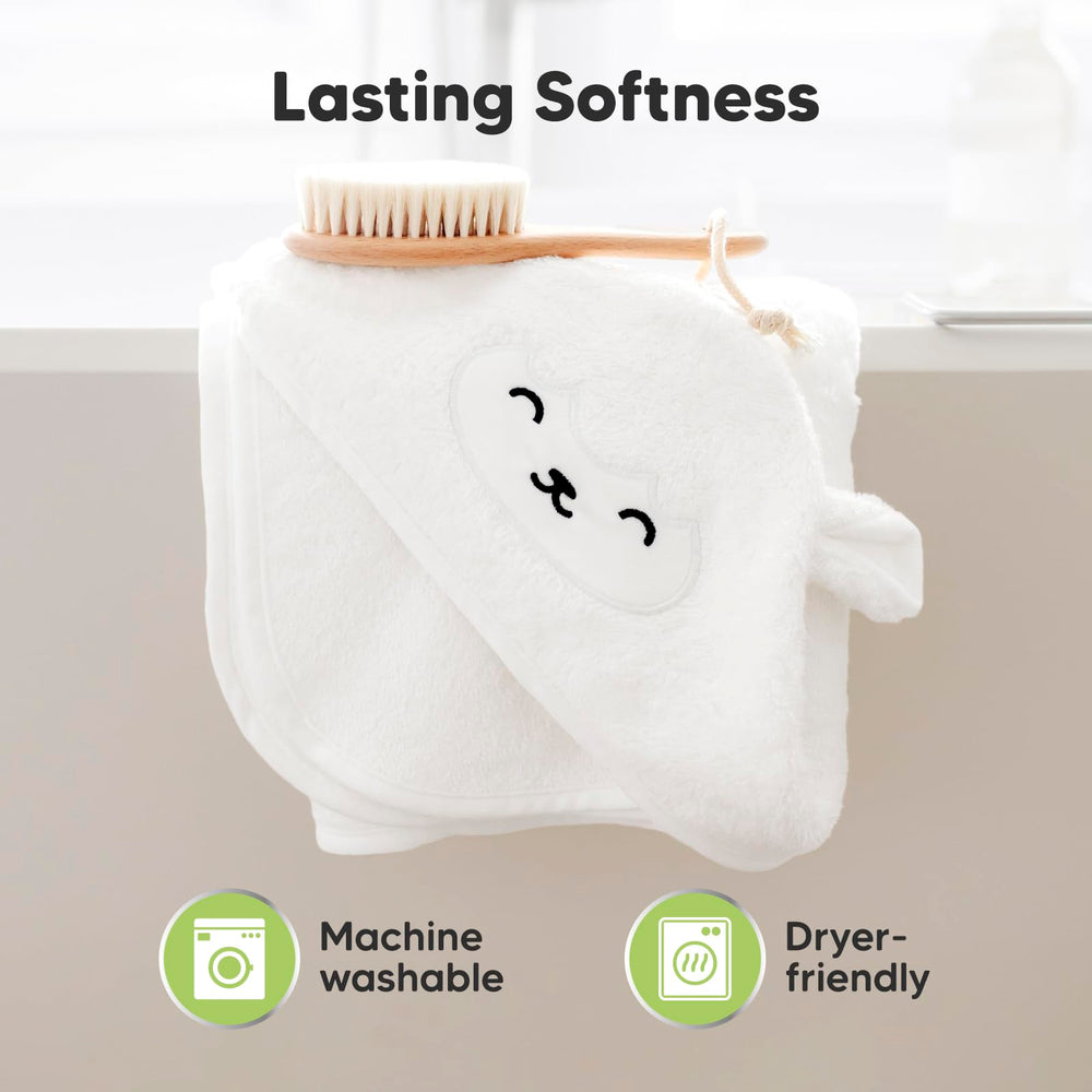 KeaBabies hooded towel gentle on sensitive skin for babies