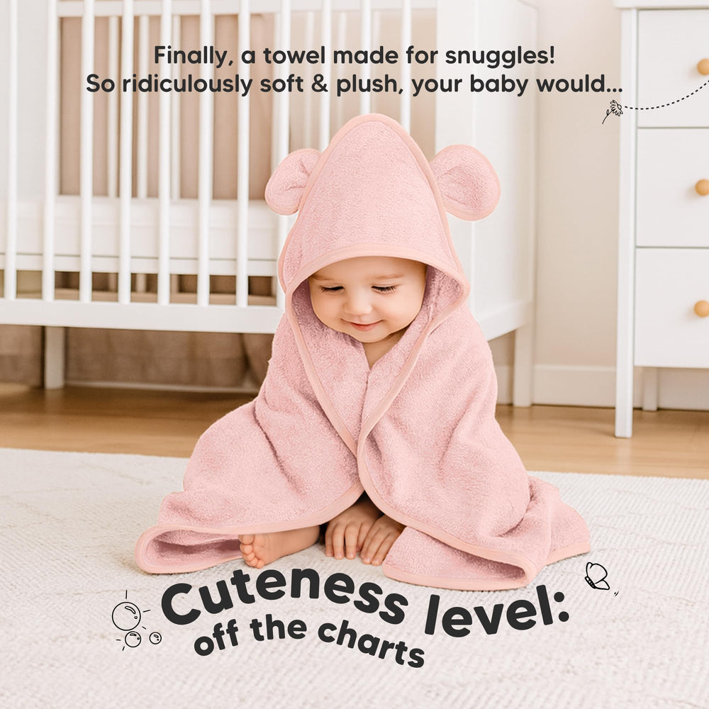 KeaBabies hooded towel texture close-up shows plush bamboo viscose.