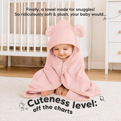 KeaBabies hooded towel texture close-up shows plush bamboo viscose.