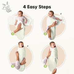 KeaBabies IHDI-certified ergonomic swaddle demonstrates hip-friendly positioning.