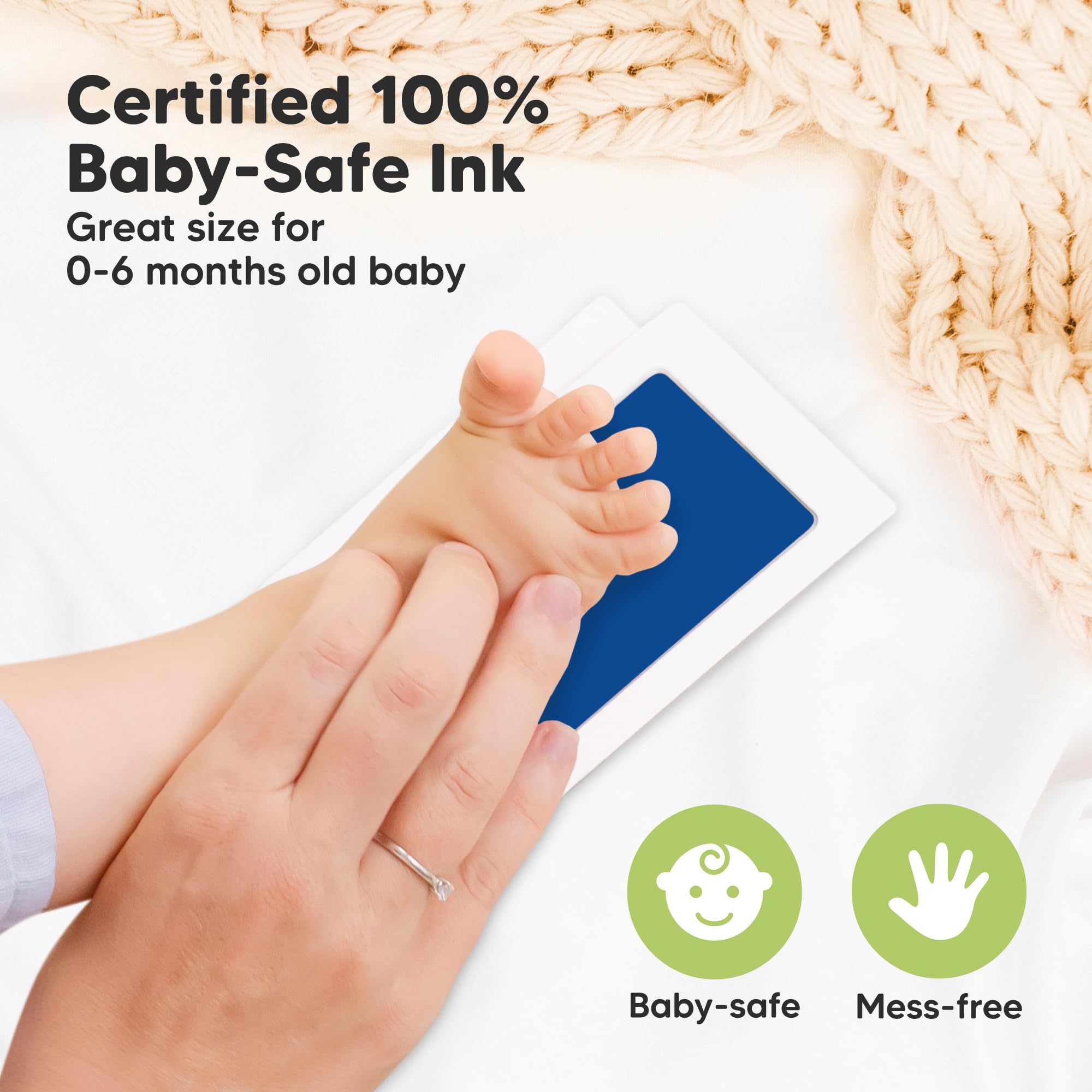 KeaBabies 3.2 by 5 inch ink pad: ideal size for newborn prints.