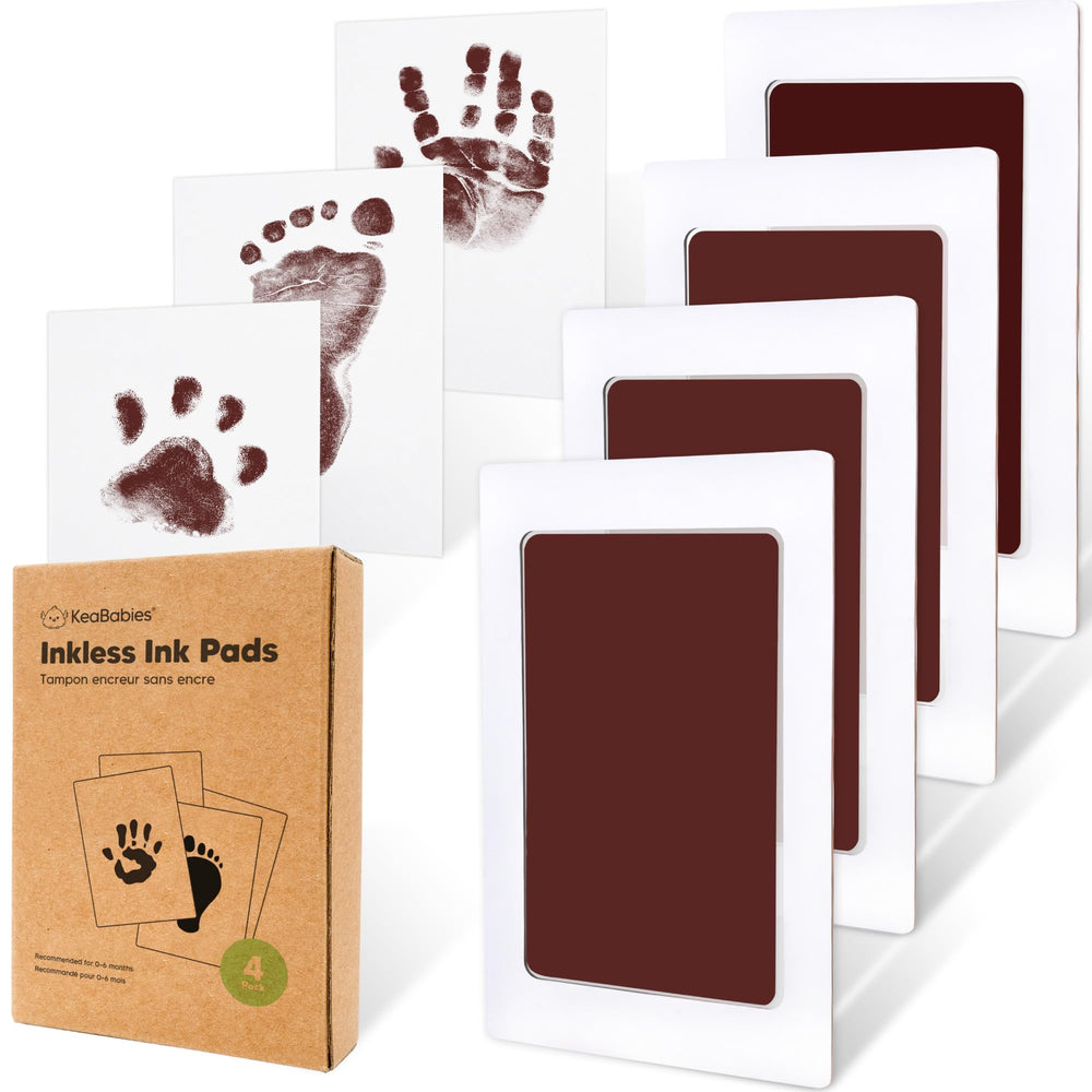 KeaBabies inkless baby handprint on art card for mess-free keepsakes