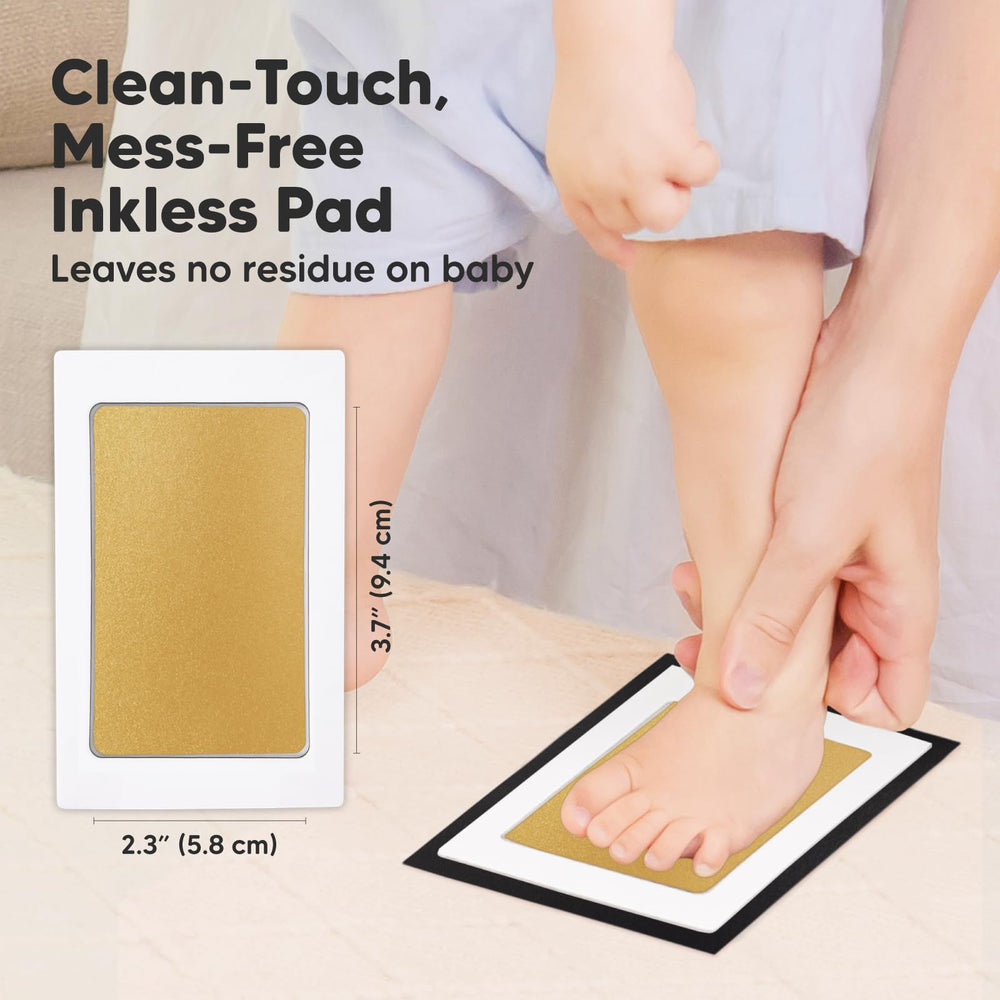 KeaBabies inkless footprint kit delivers a mess-free footprint with gentle contact.