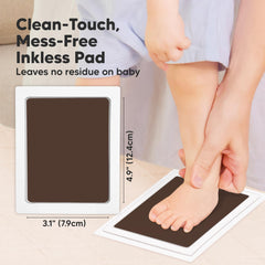 KeaBabies inkless footprint kit records tiny feet with no ink residue.