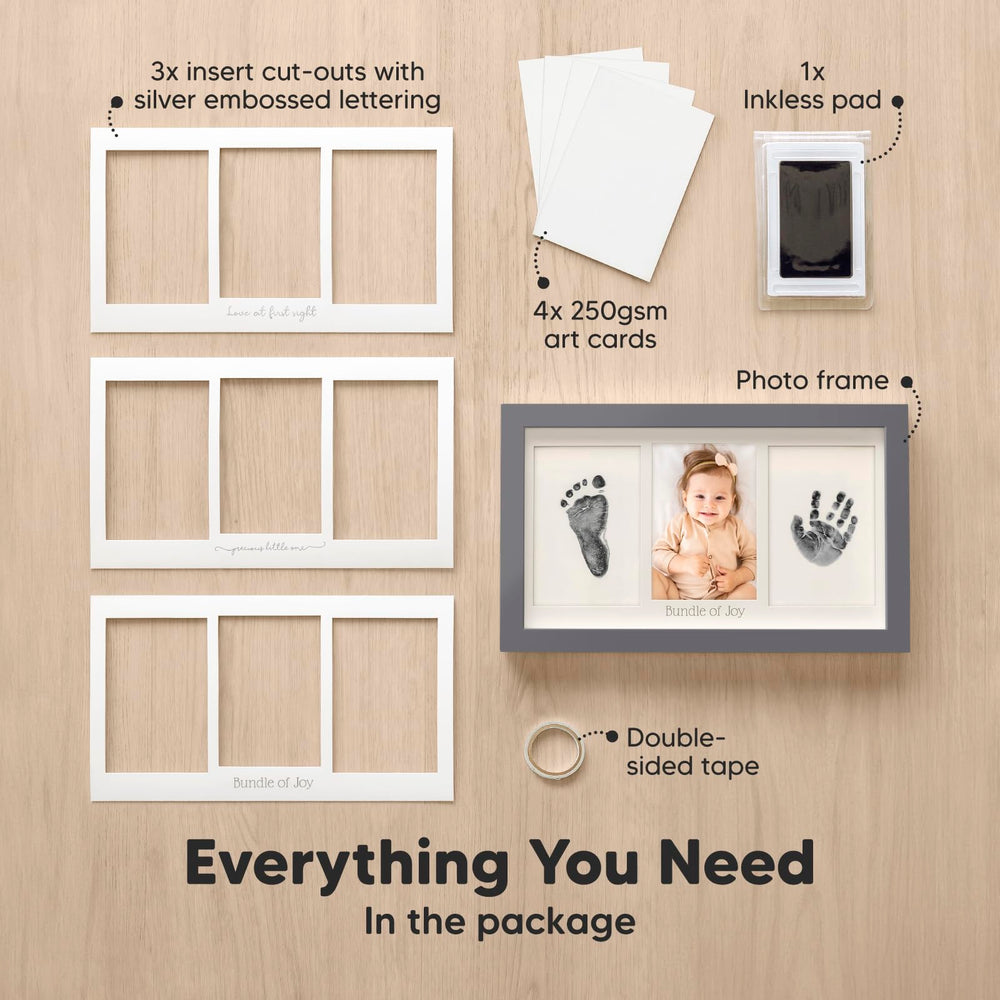KeaBabies inkless handprint kit baby handprint close-up with clean touch ink pad