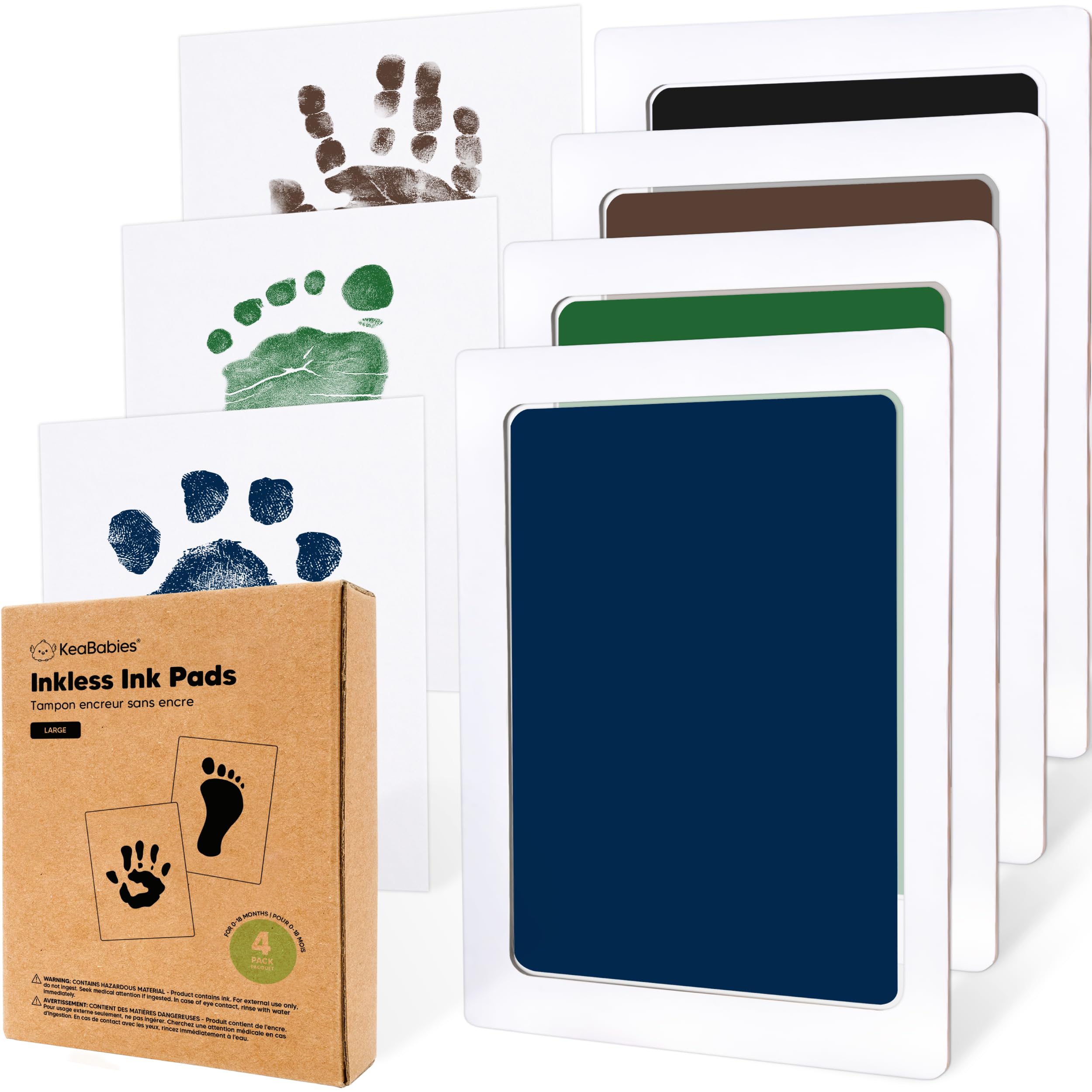 KeaBabies inkless handprint kit captures a safe, mess-free newborn memory.