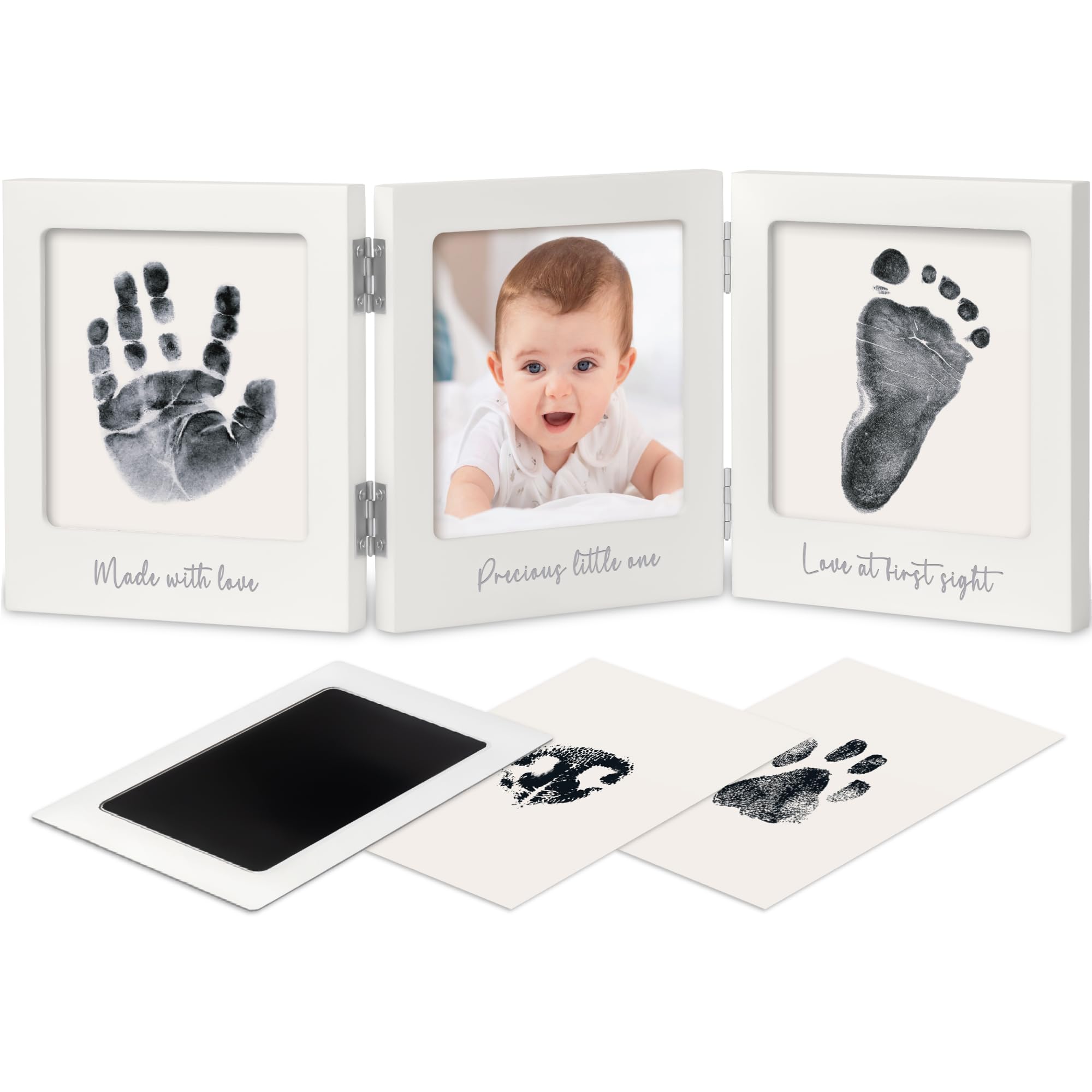 KeaBabies inkless handprint kit captures tiny hands cleanly for a lasting newborn keepsake.