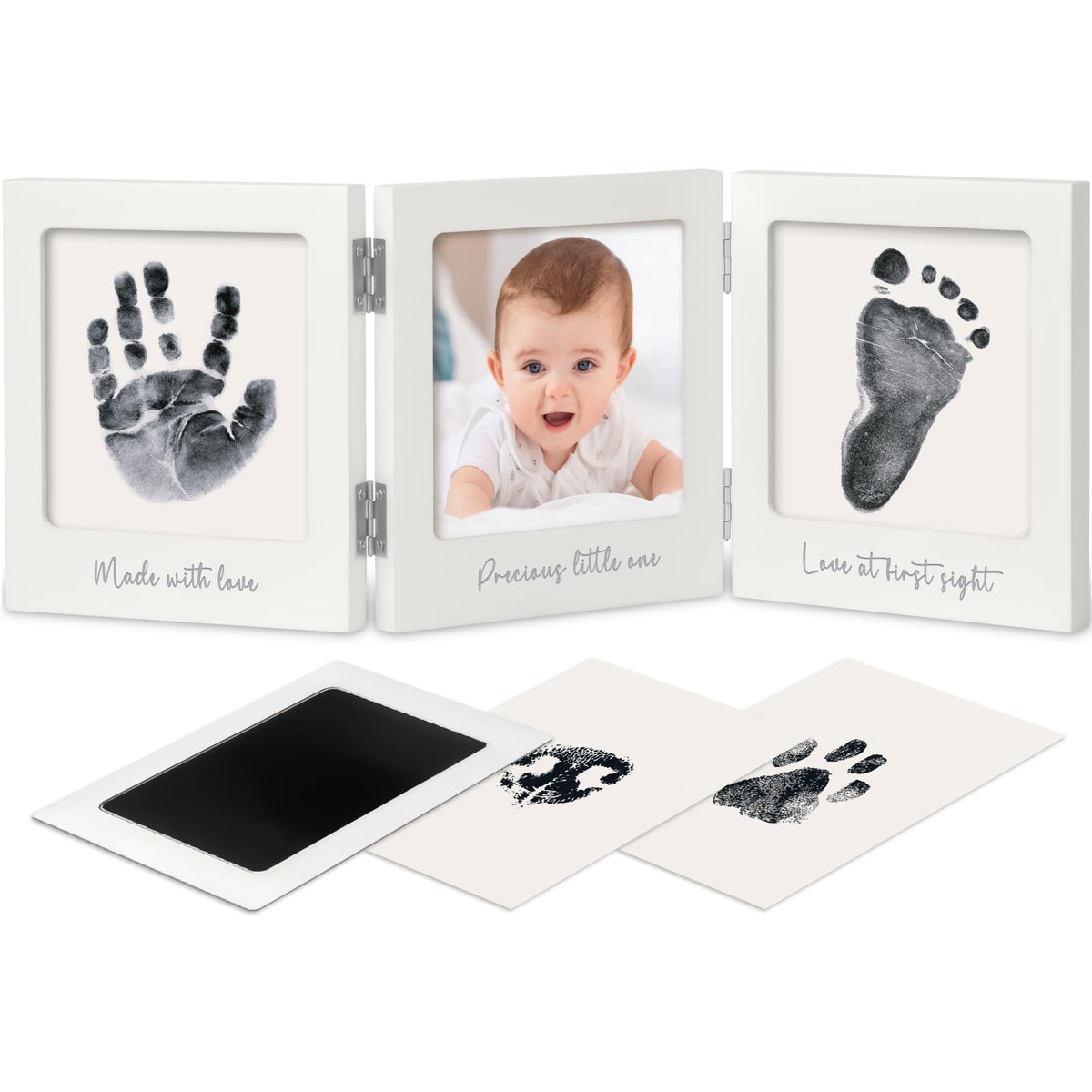 KeaBabies inkless handprint kit captures tiny hands cleanly for a lasting newborn keepsake.