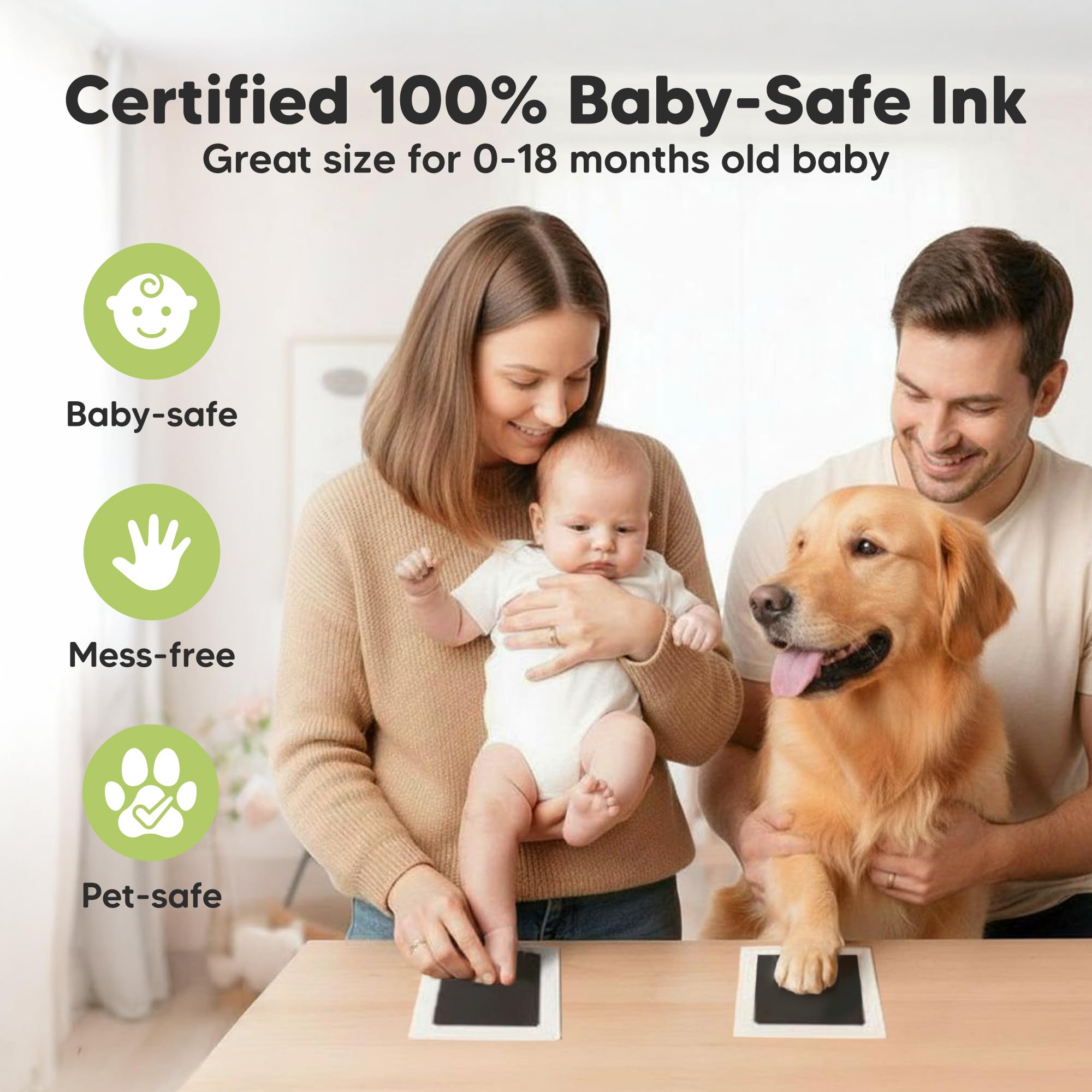 KeaBabies inkless kit dog paw print: easy paw prints with no ink smudges.